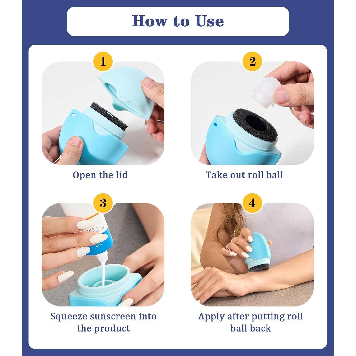 Aplicador de Protector Solar Searuodio 55 ml Azul - Viaje