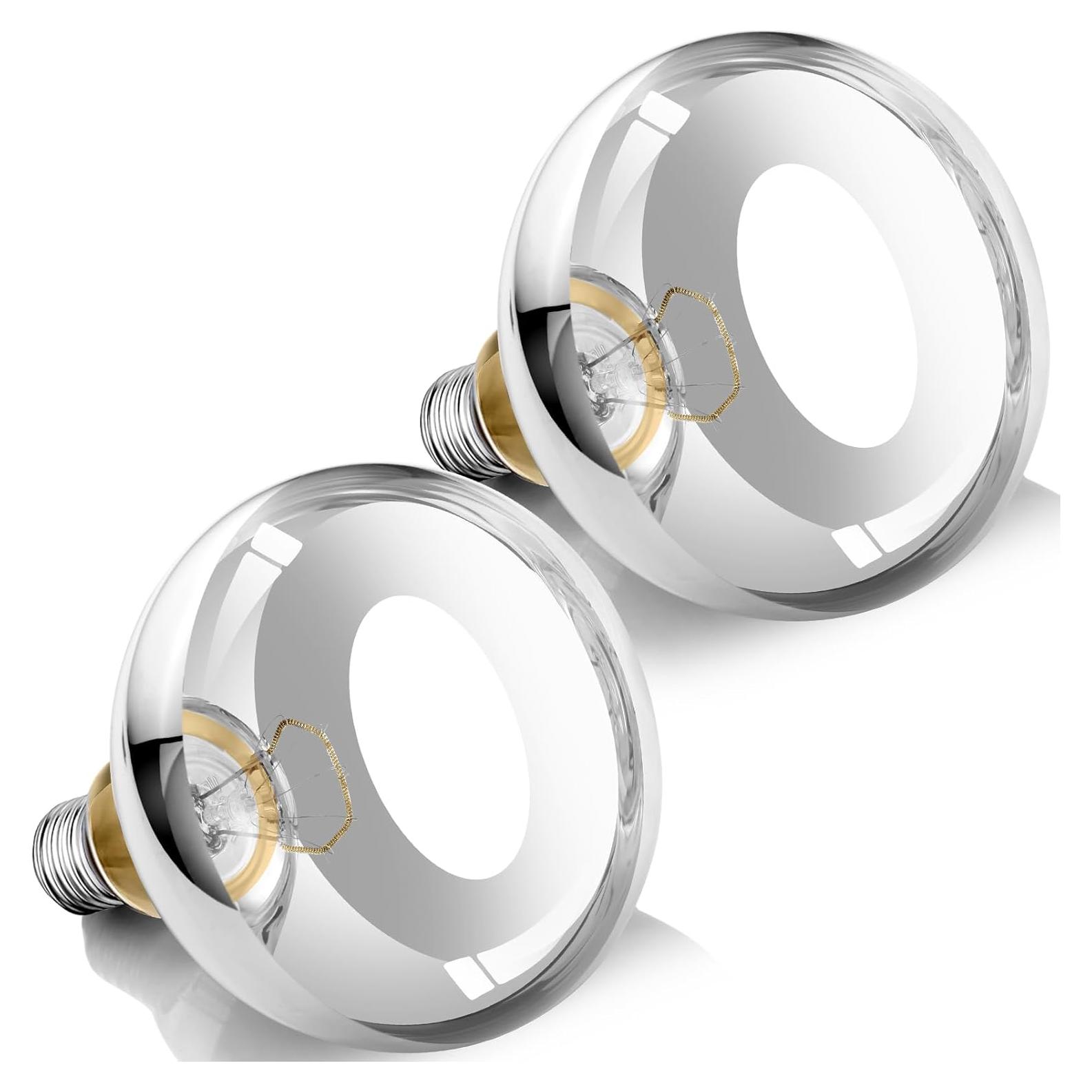 Bombillas de Calor VORIGY 250W E26 R40 8000 Horas 2 Paquete