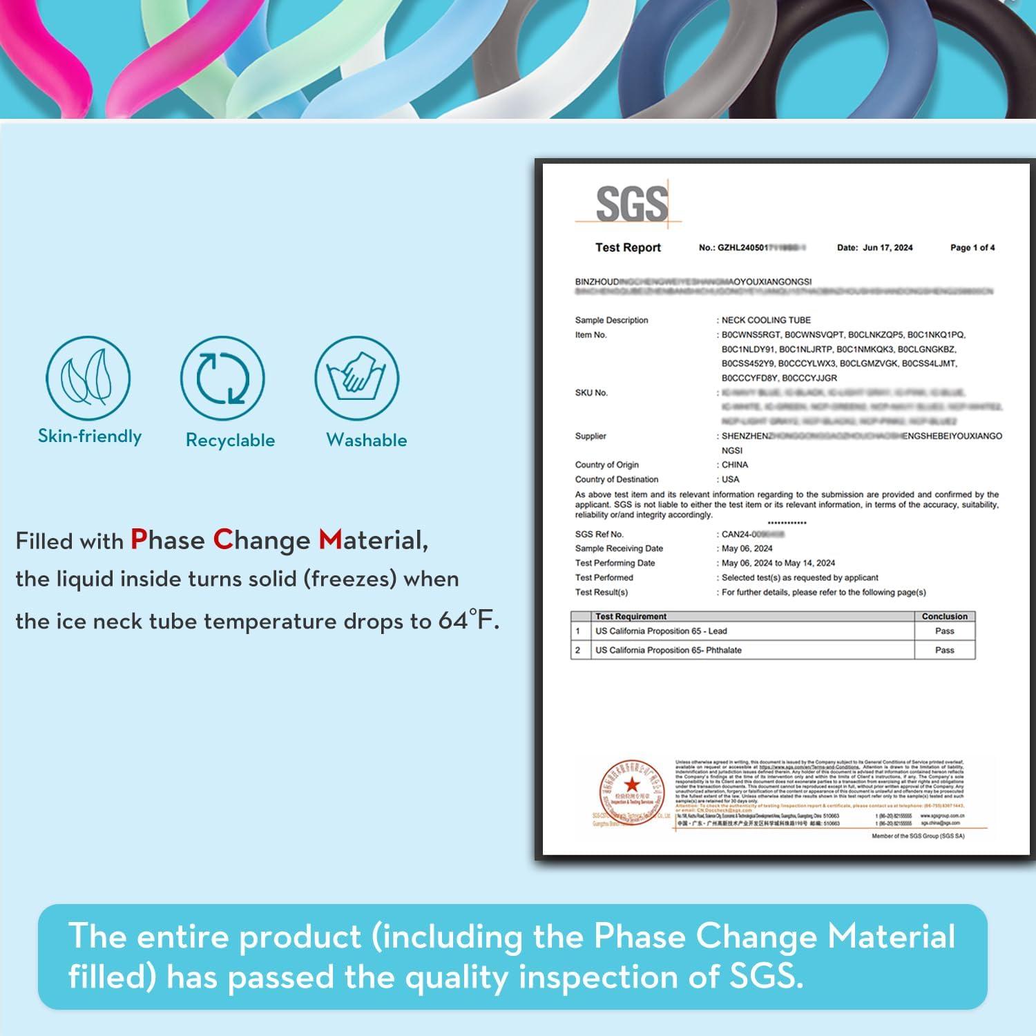 Tubo Enfriador de Cuello Padutson Reutilizable Azul 150g