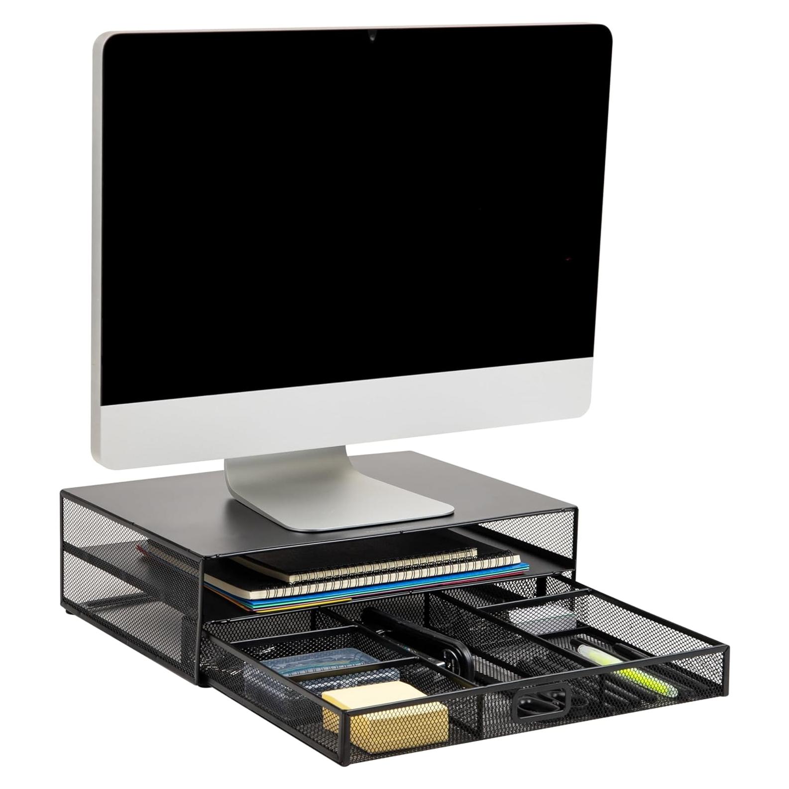 Organizador de Escritorio Mind Reader con Suministros, Negro