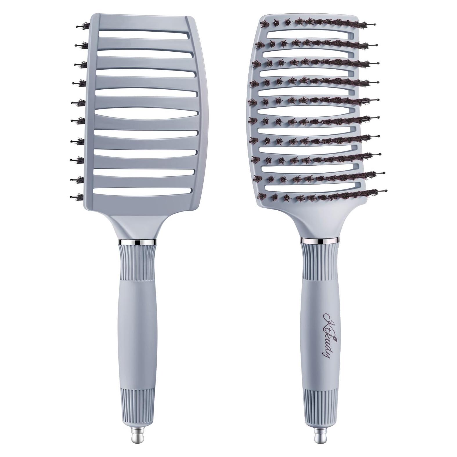 Cepillo Desenredante KTKUDY para Cabello Húmedo y Seco - Gris Claro