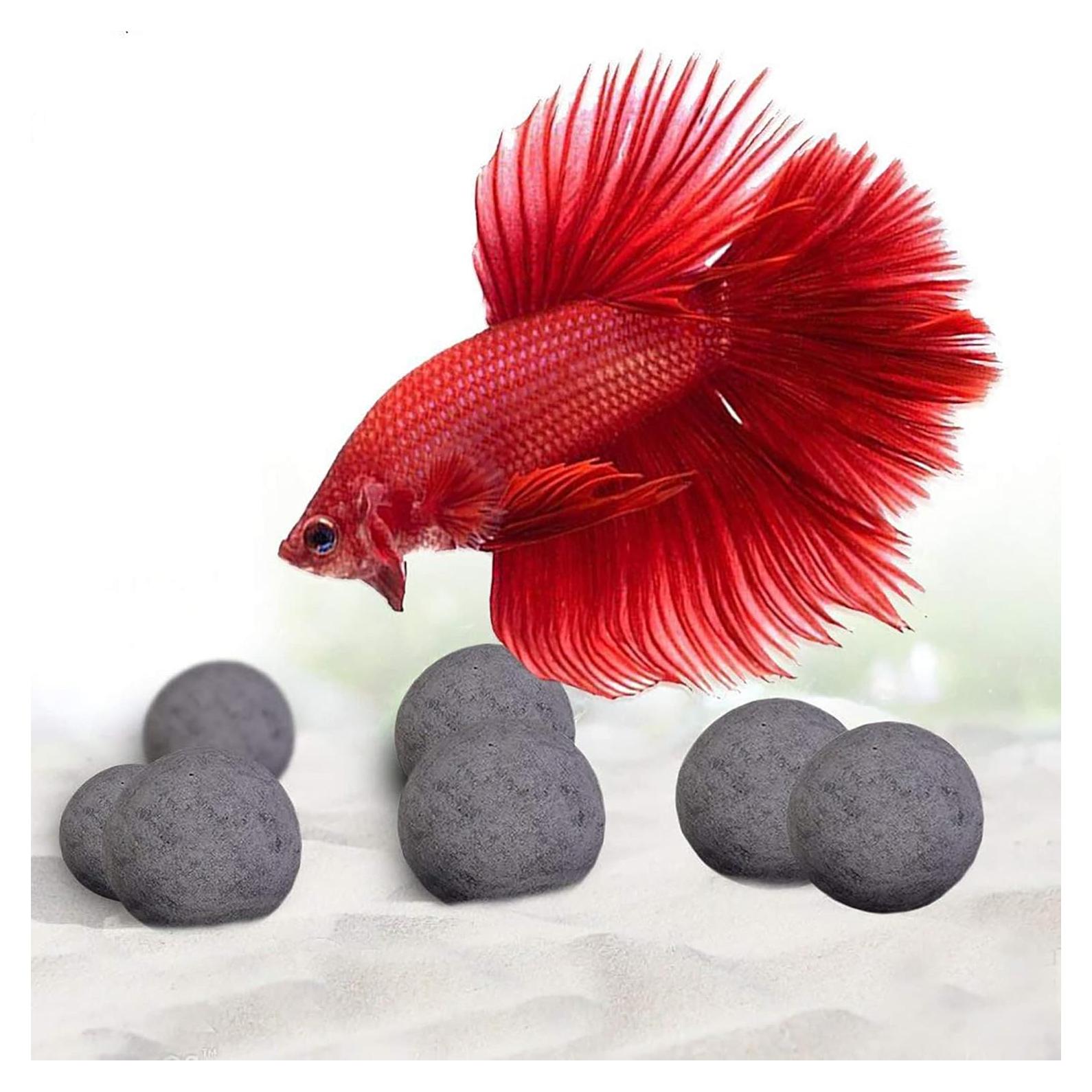 SunGrow Bolas de Calcio para Acuario Betta - 10 Piezas