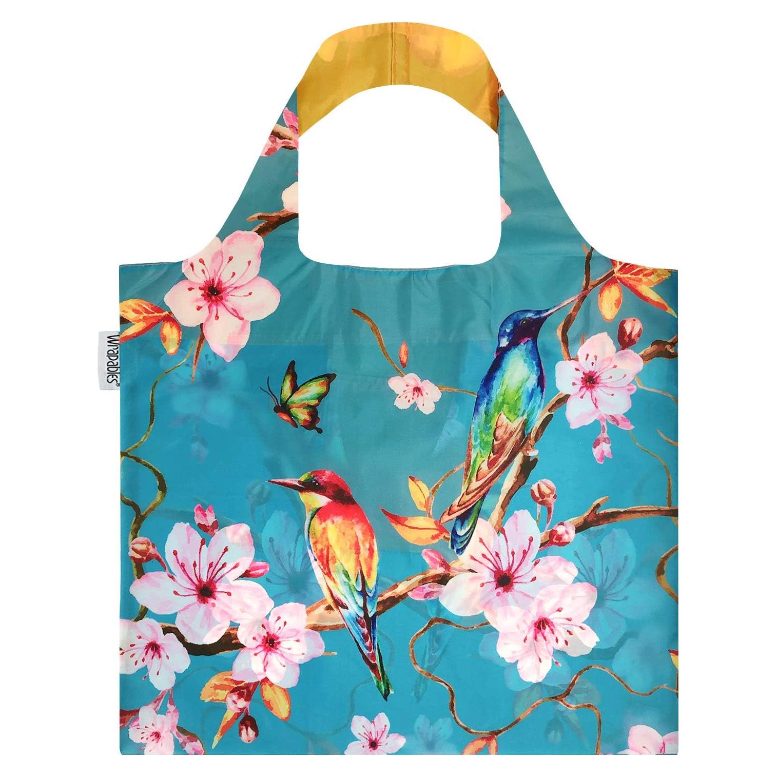 Bolsa Reutilizable Grande Wrapables con Bolsa Exterior - Flores de Cerezo