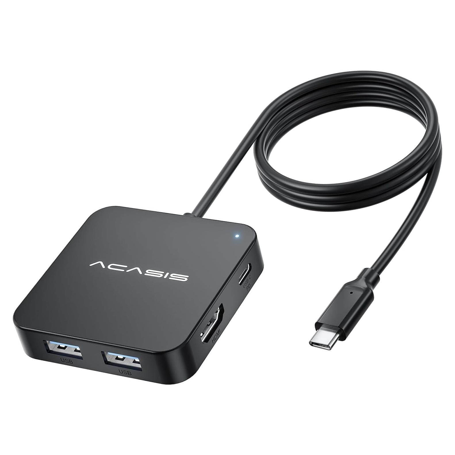 Hub USB C ACASIS 6 en 1 con HDMI 4K 60Hz y 100W