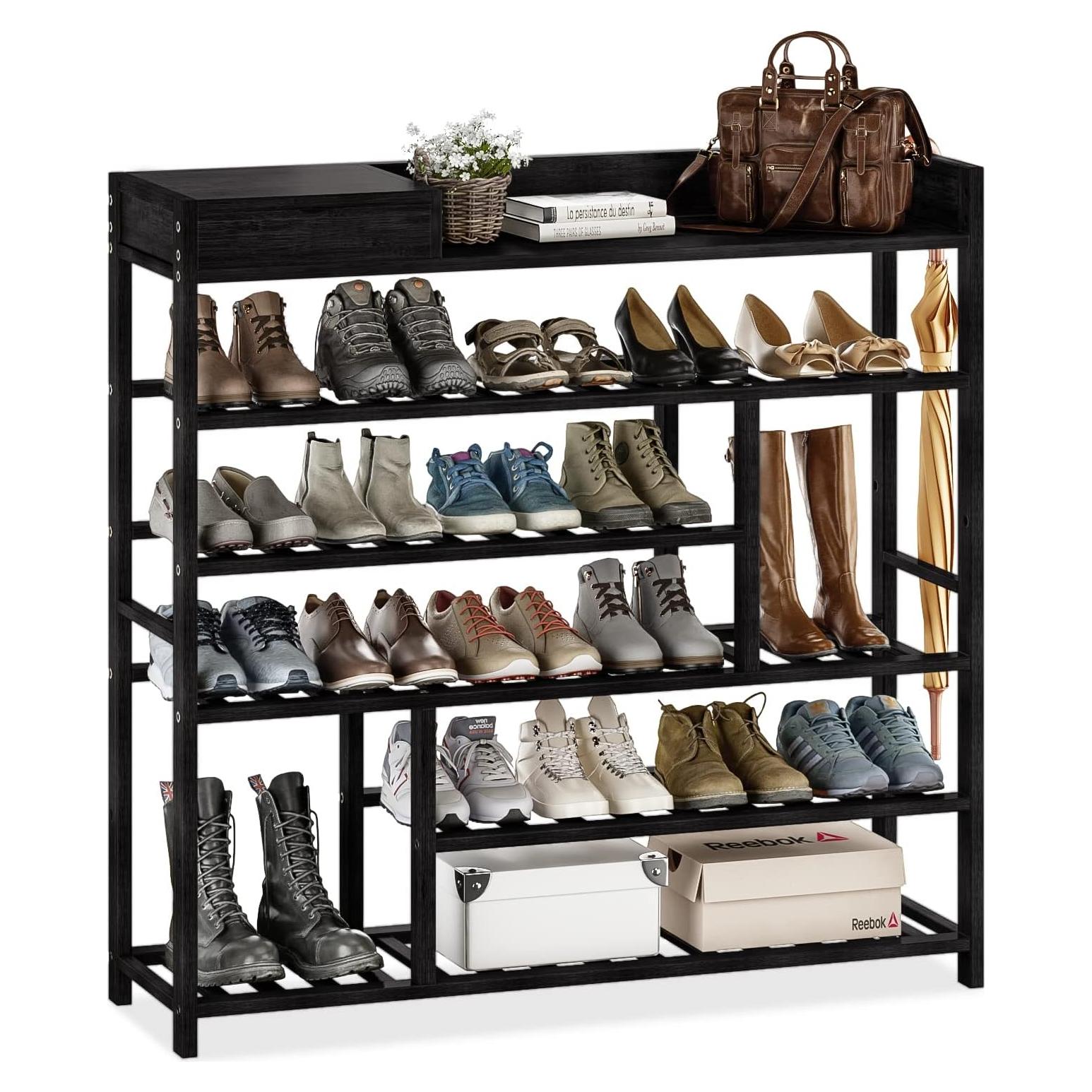 Estante para zapatos Bamworld 100.8x29.5x100 cm Negro