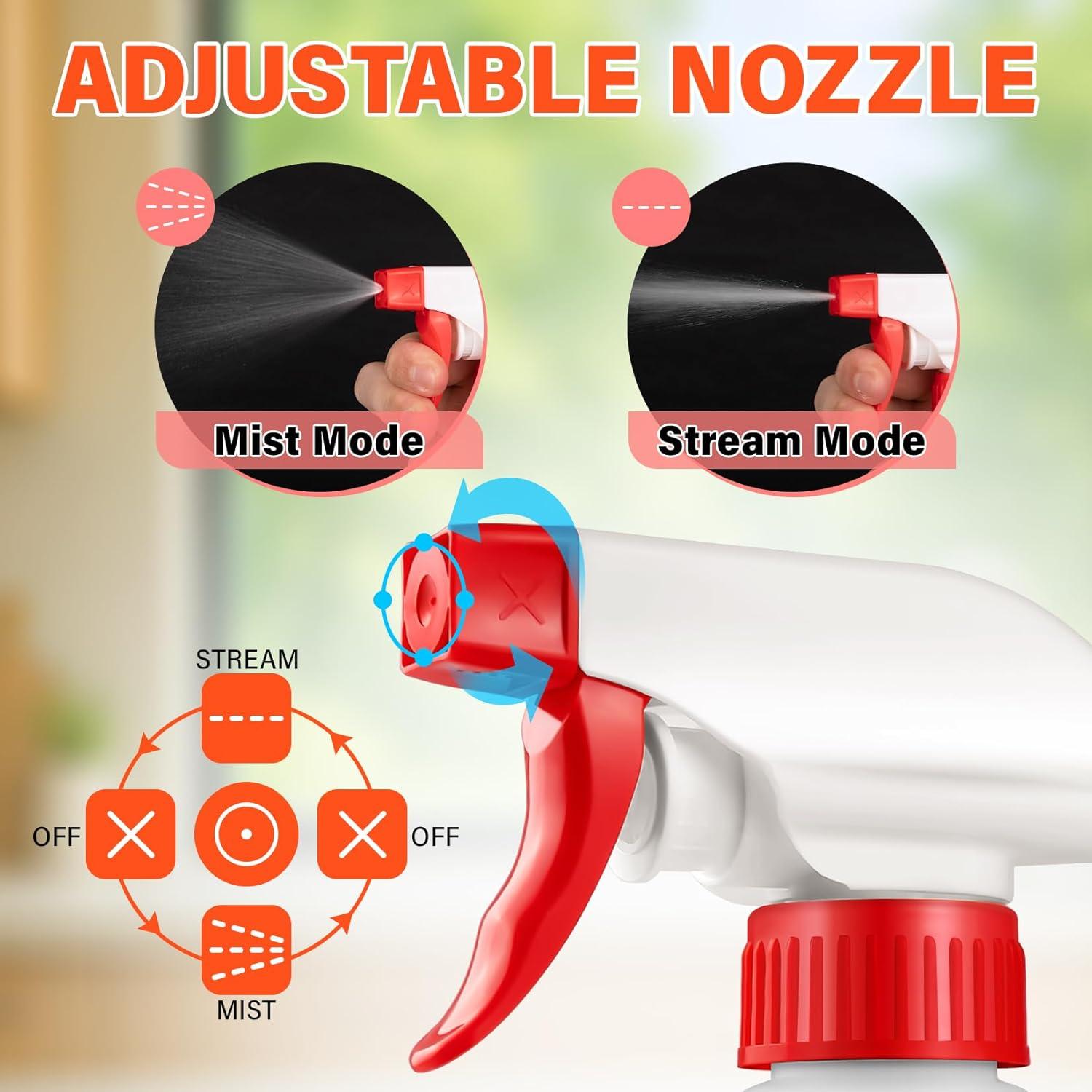 Botellas de Spray DIYSELF 16oz (473ml) Paquete de 2 Ajustables