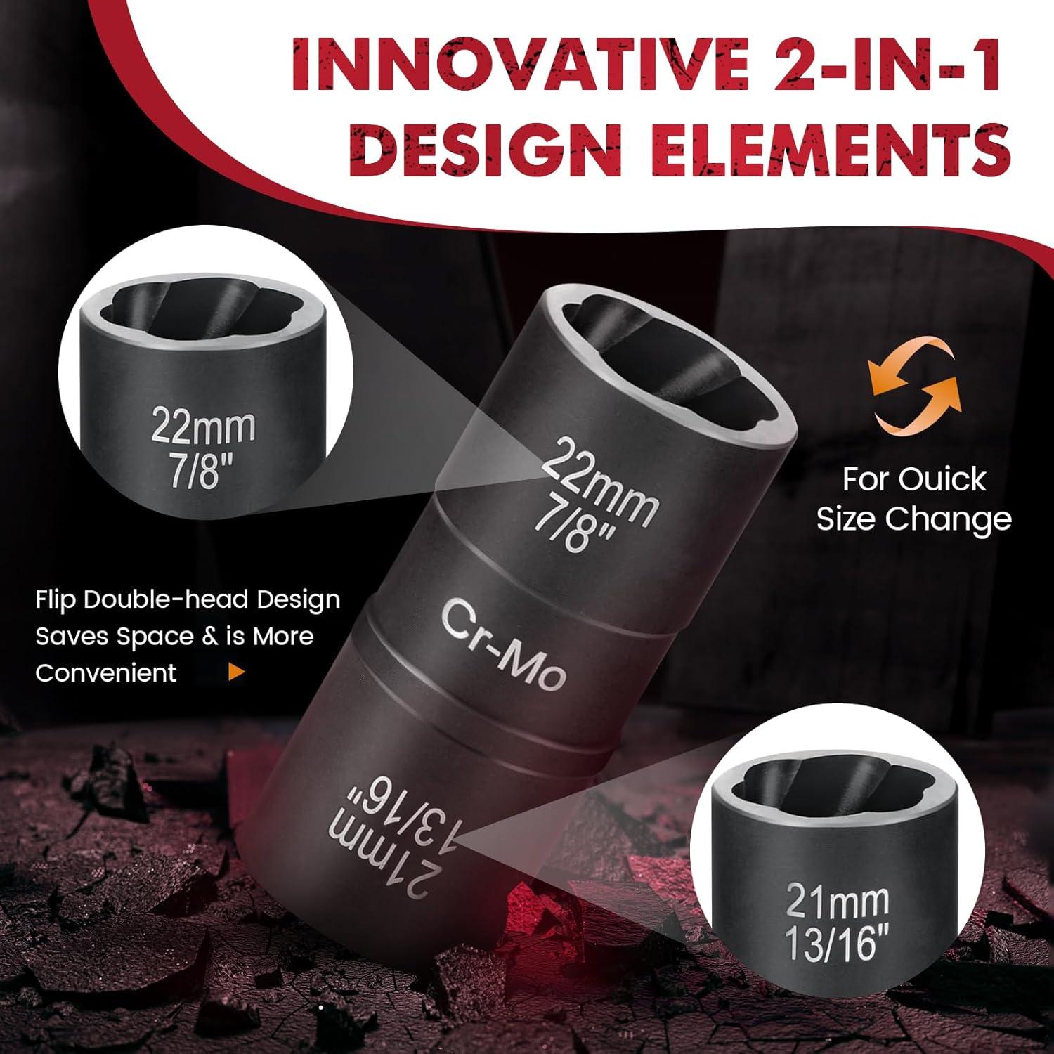 Juego de Herramientas de Extracción de Tuercas QIFITOOL 7 Piezas