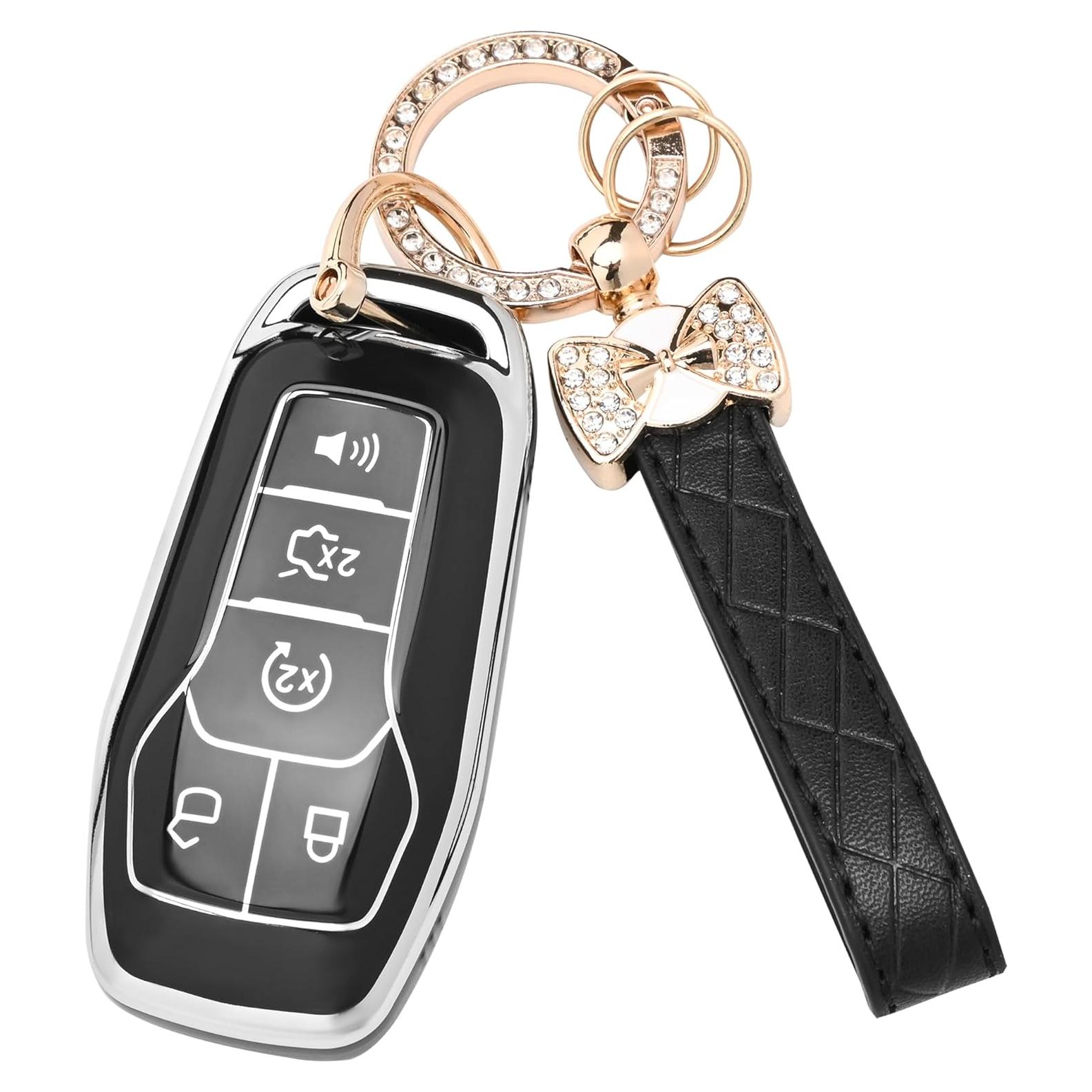 Cubierta de Llavero TPU Ford Lincoln - Protección 360° Negra