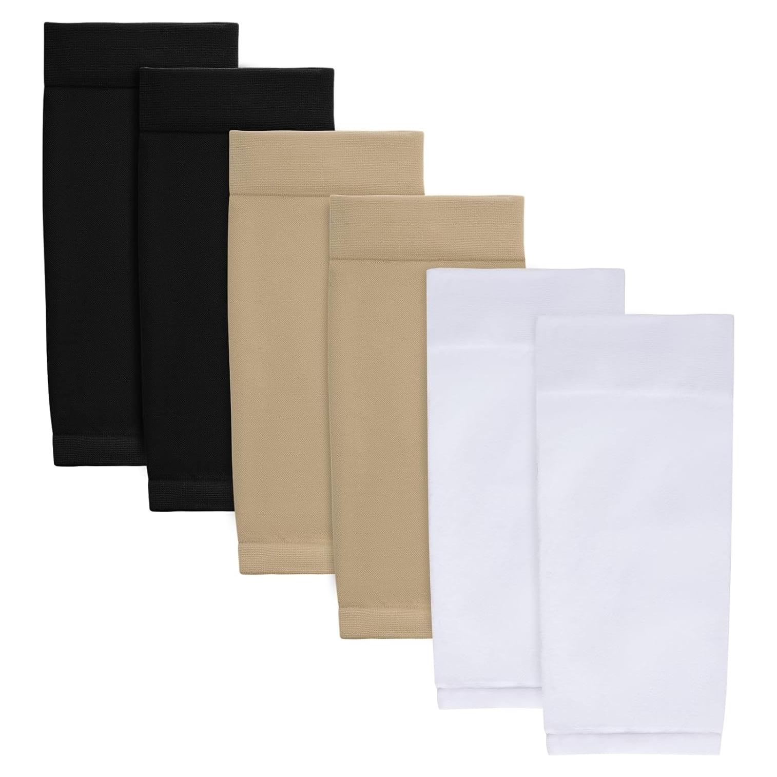 HOVEOX 3 Pares Mangas Cubiertas de Tatuaje Unisex - Negro, Blanco, Nude