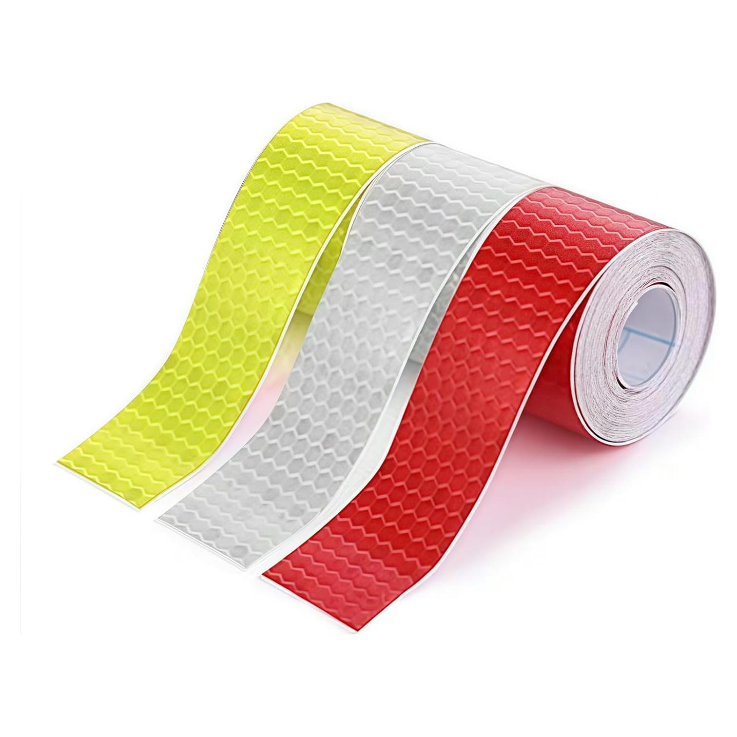 3 Rollos de Cinta Reflectante WENFUMUSIC 2.54cm x 9m Alta Visibilidad