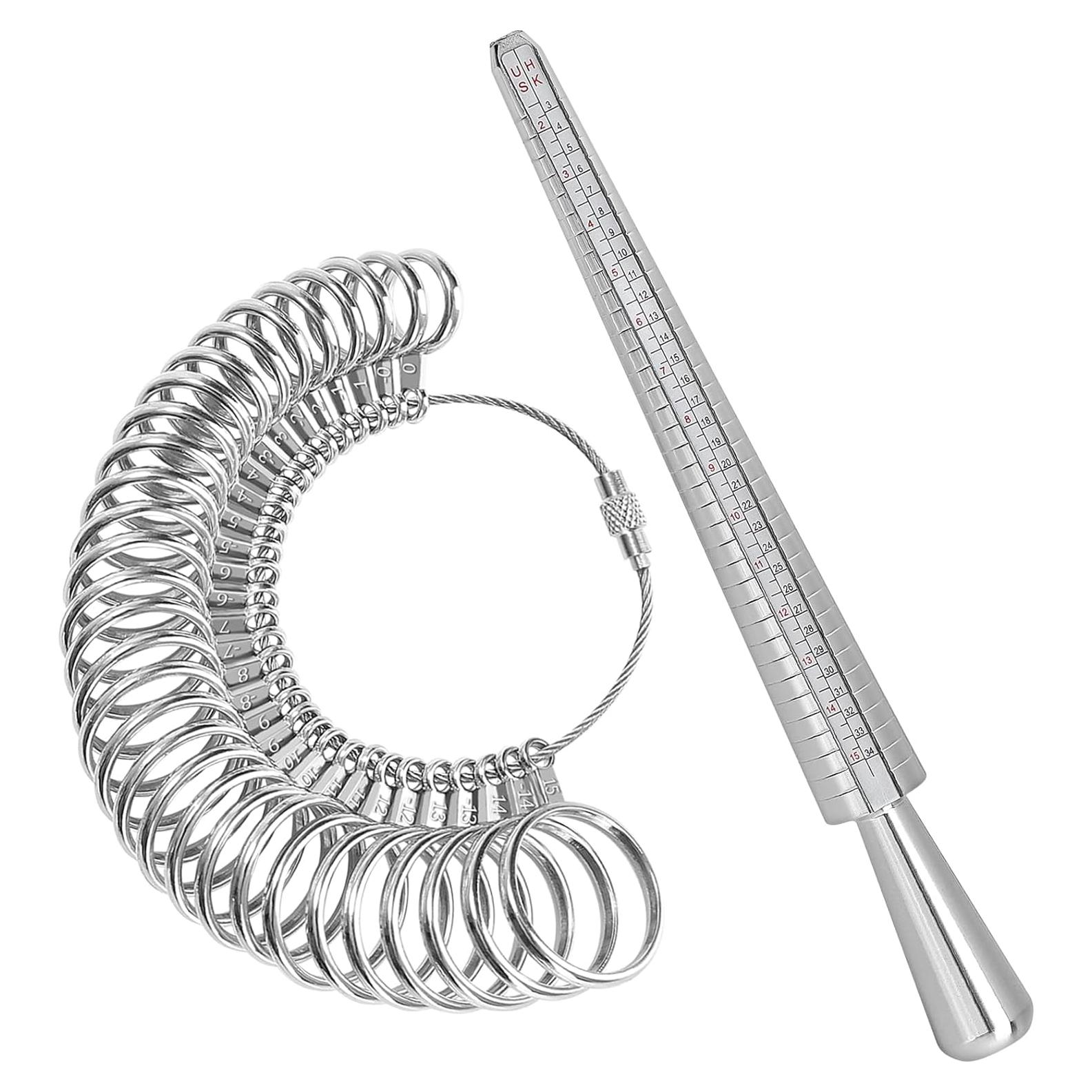 Kit de Medición de Anillos Accmor con Mandril y Calibrador