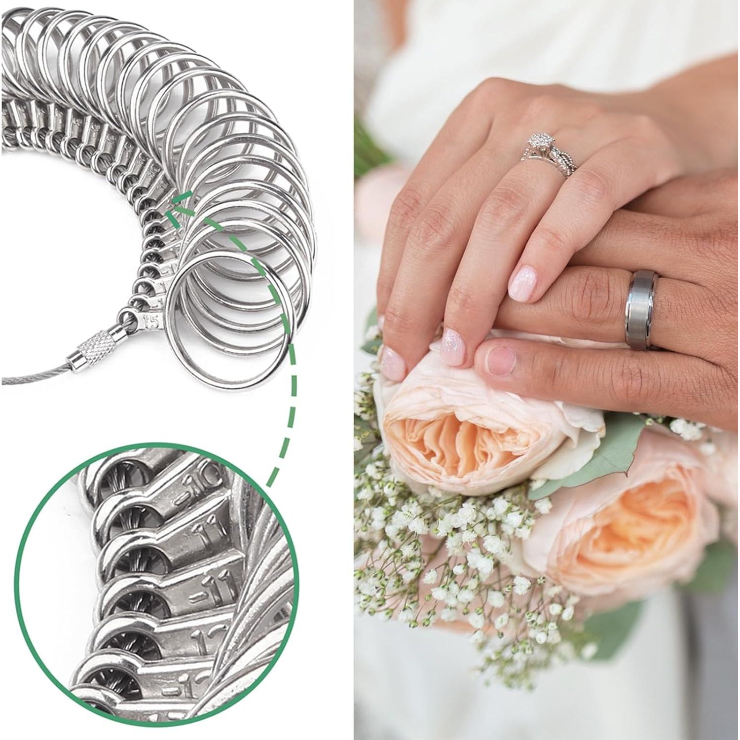 Kit de Medición de Anillos Accmor con Mandril y Calibrador