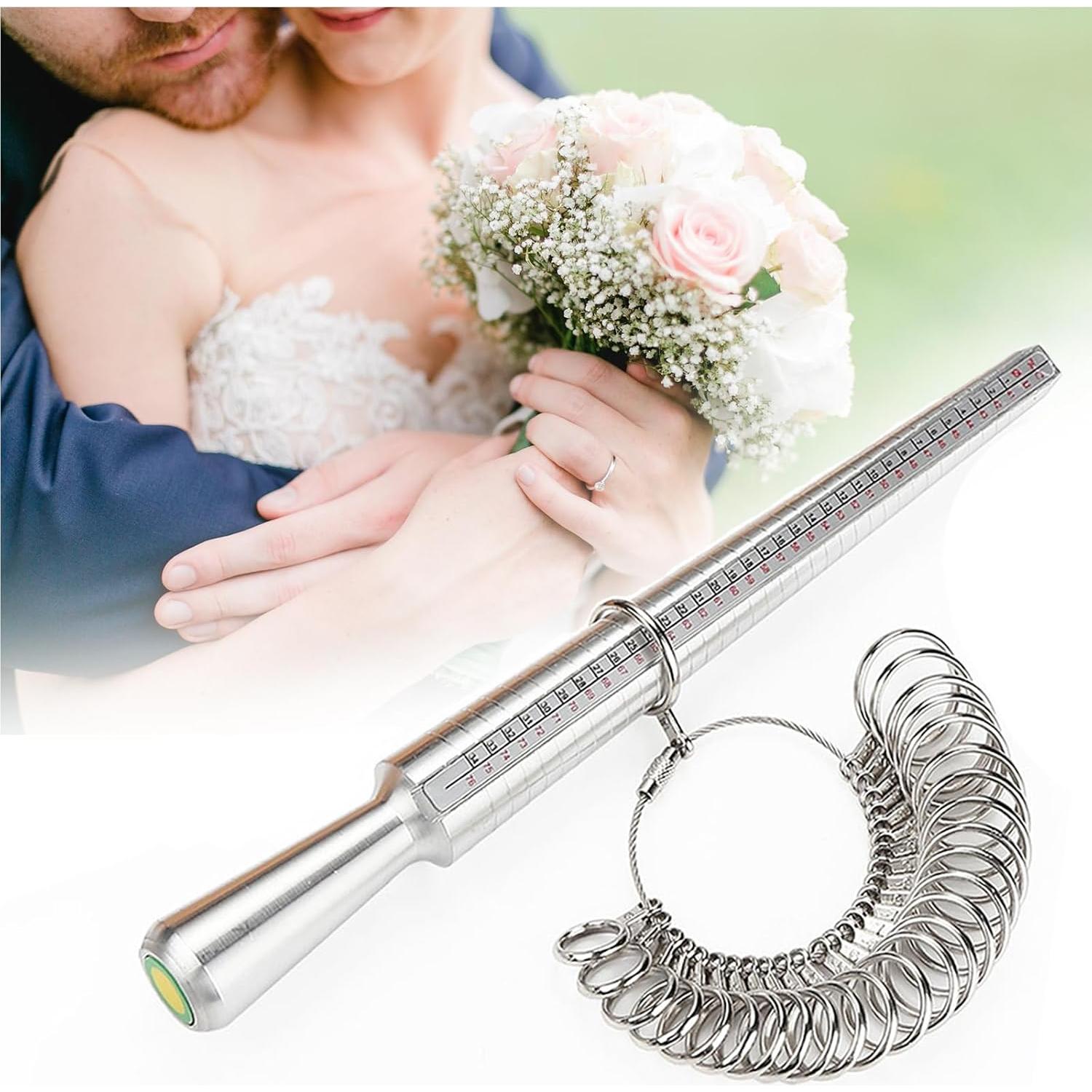 Kit de Medición de Anillos Accmor con Mandril y Calibrador