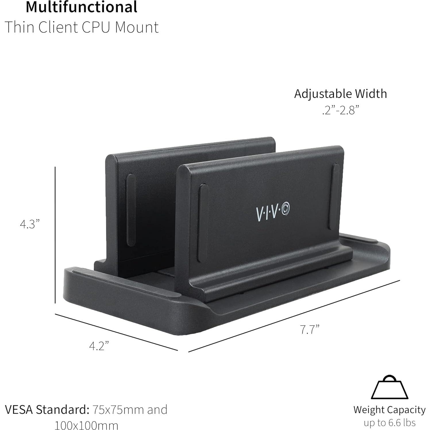 Soporte VIVO para Mini PC Ajustable VESA 2,99 kg Negro