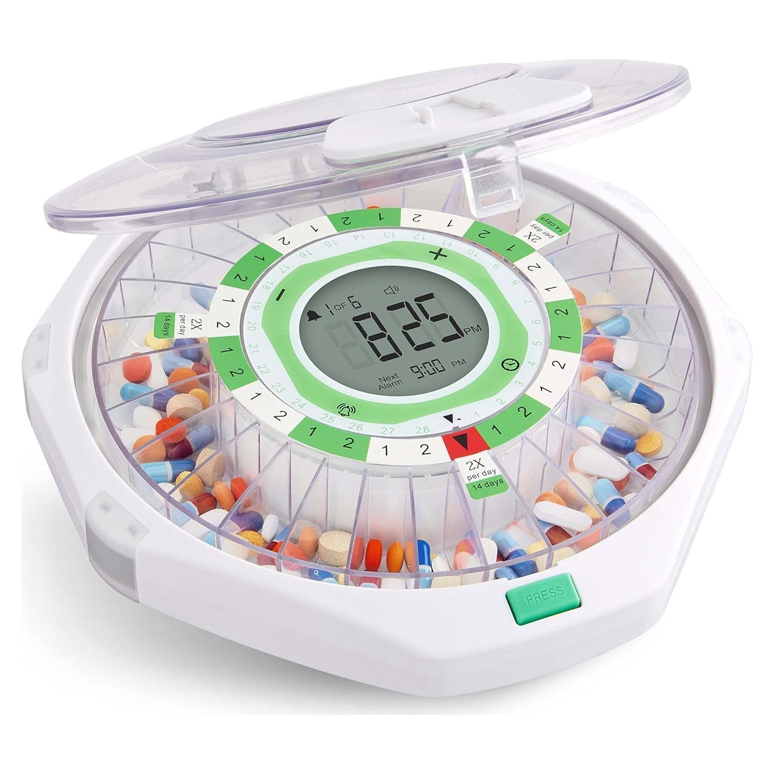 Dispensador Automático de Pastillas LiveFine 28 Días LCD