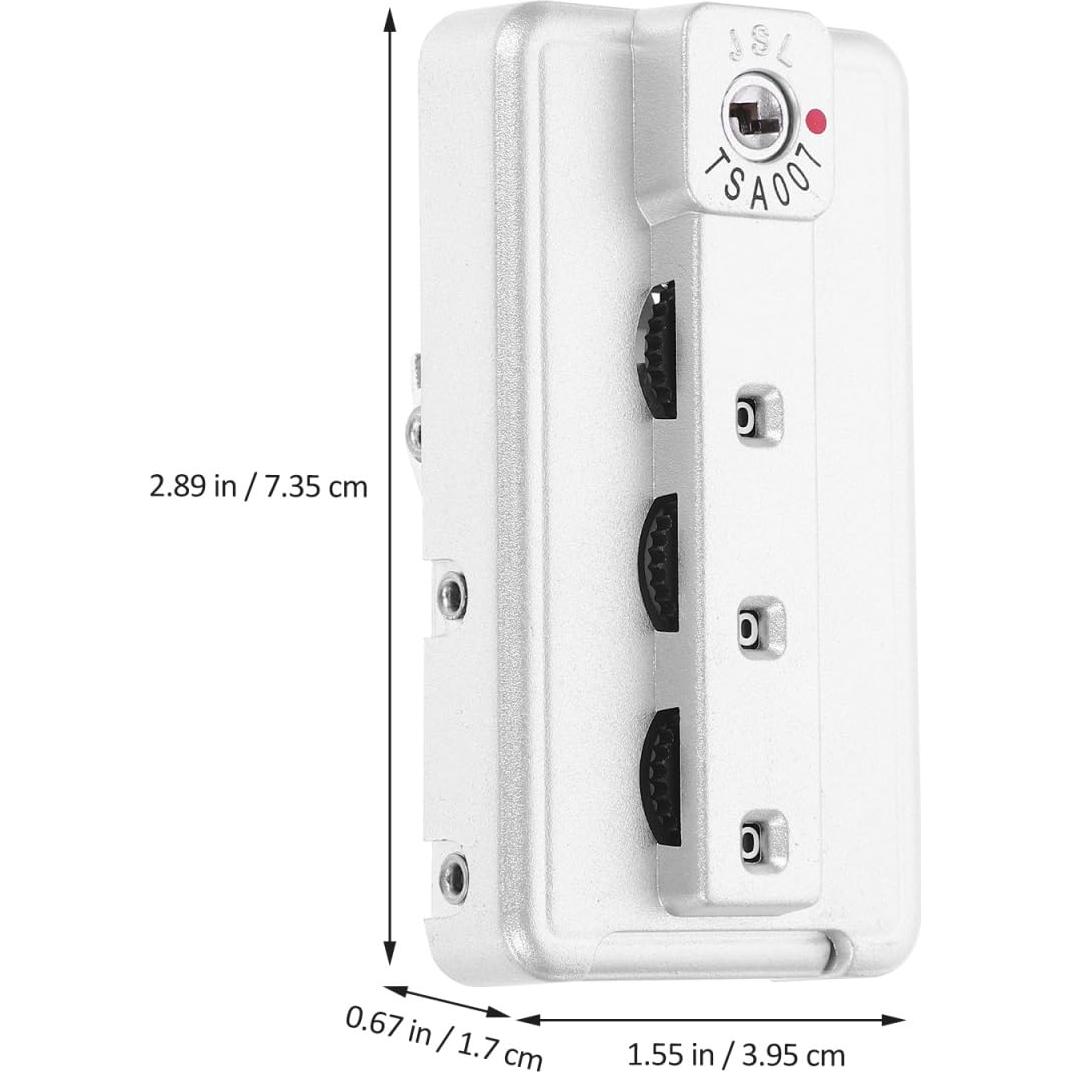 Candado de Equipaje Hemoton QSQ1554YT012WI 3 Dígitos Plata