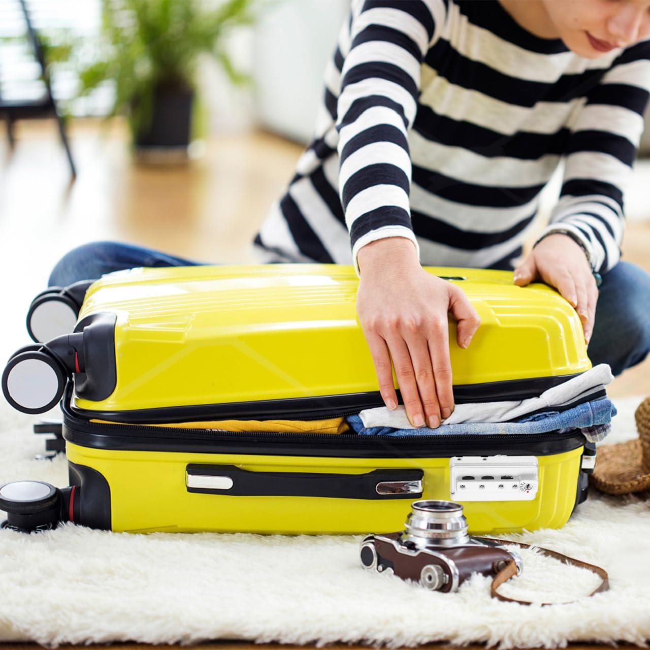 Candado de Equipaje Hemoton QSQ1554YT012WI 3 Dígitos Plata