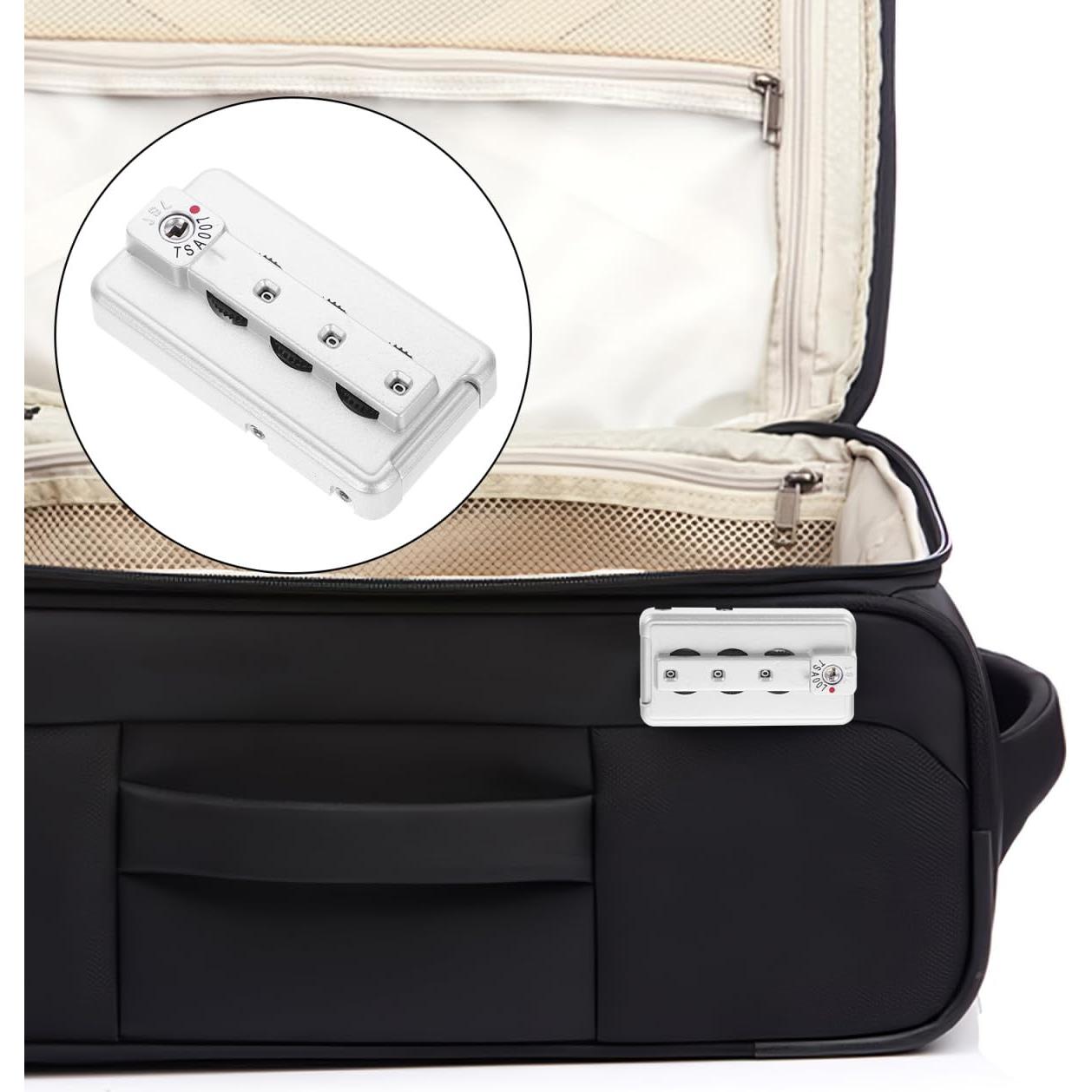 Candado de Equipaje Hemoton QSQ1554YT012WI 3 Dígitos Plata