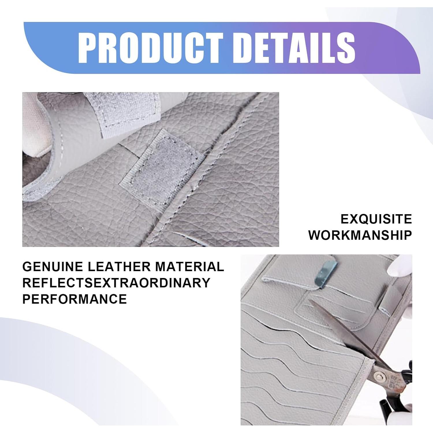 Organizador de Visera de Coche Yumfugu Beige para CD y Gafas