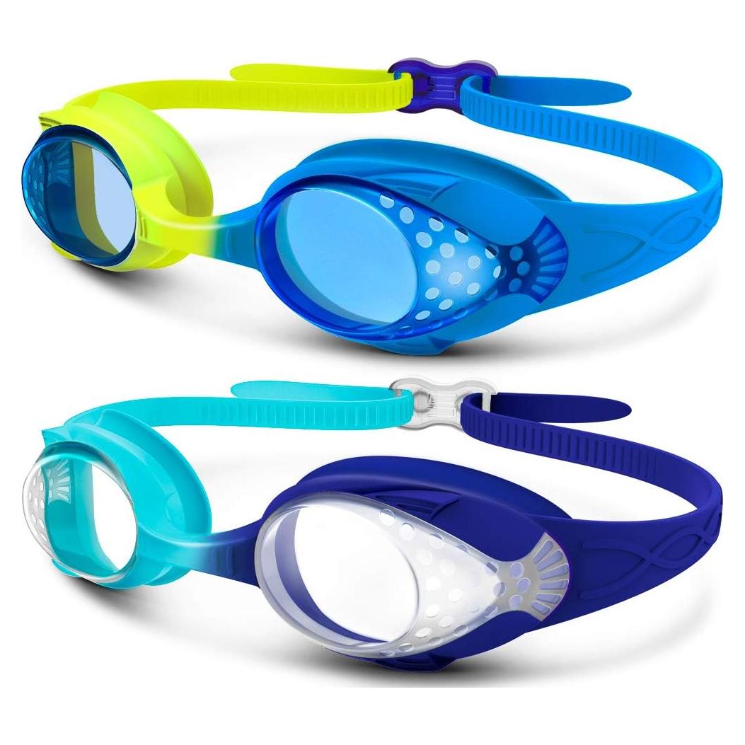 Gafas de natación para niños OutdoorMaster 2 Pack - Diseño pez