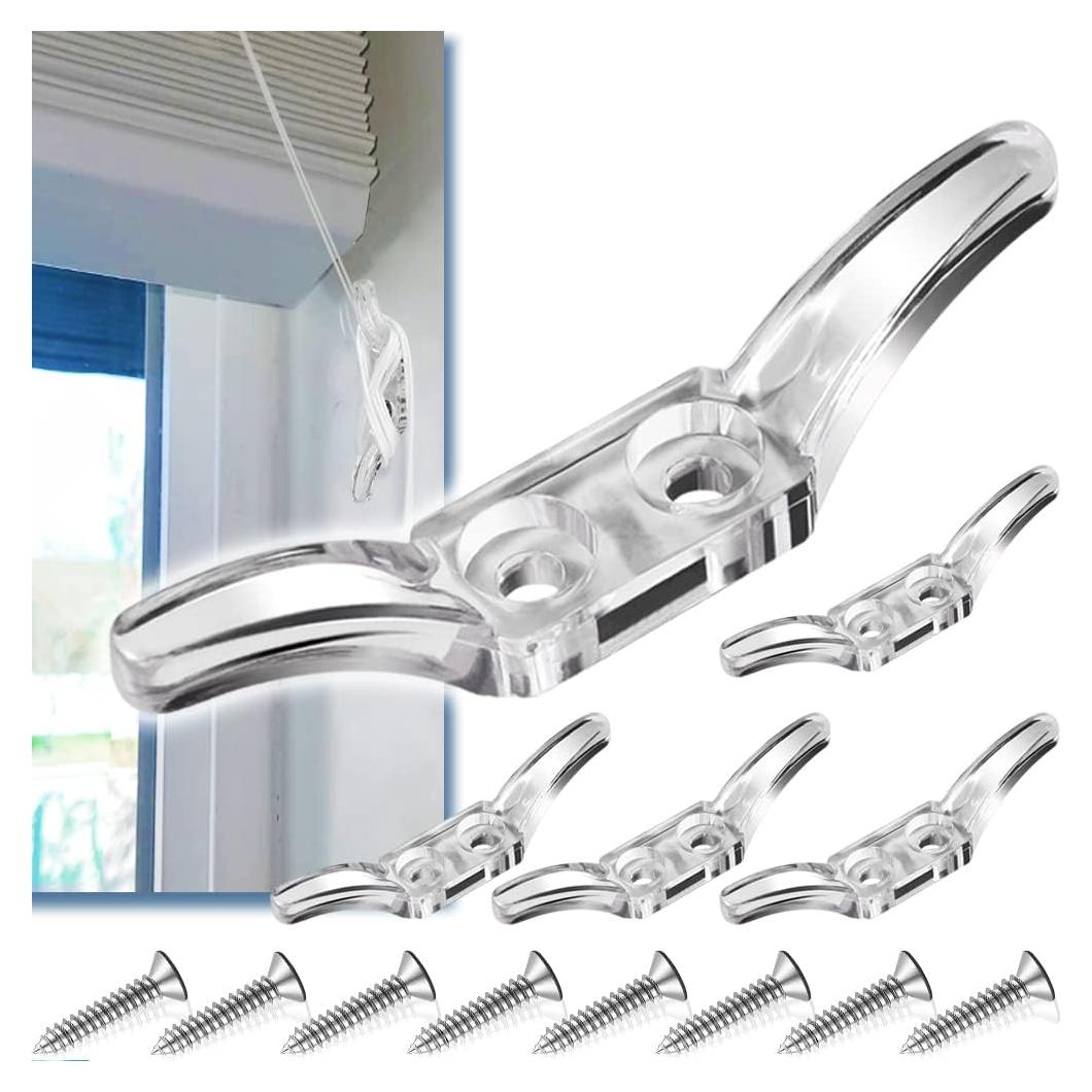 Ganchos para Cuerda de Cortinas Lofrinc - 4 Piezas Transparentes