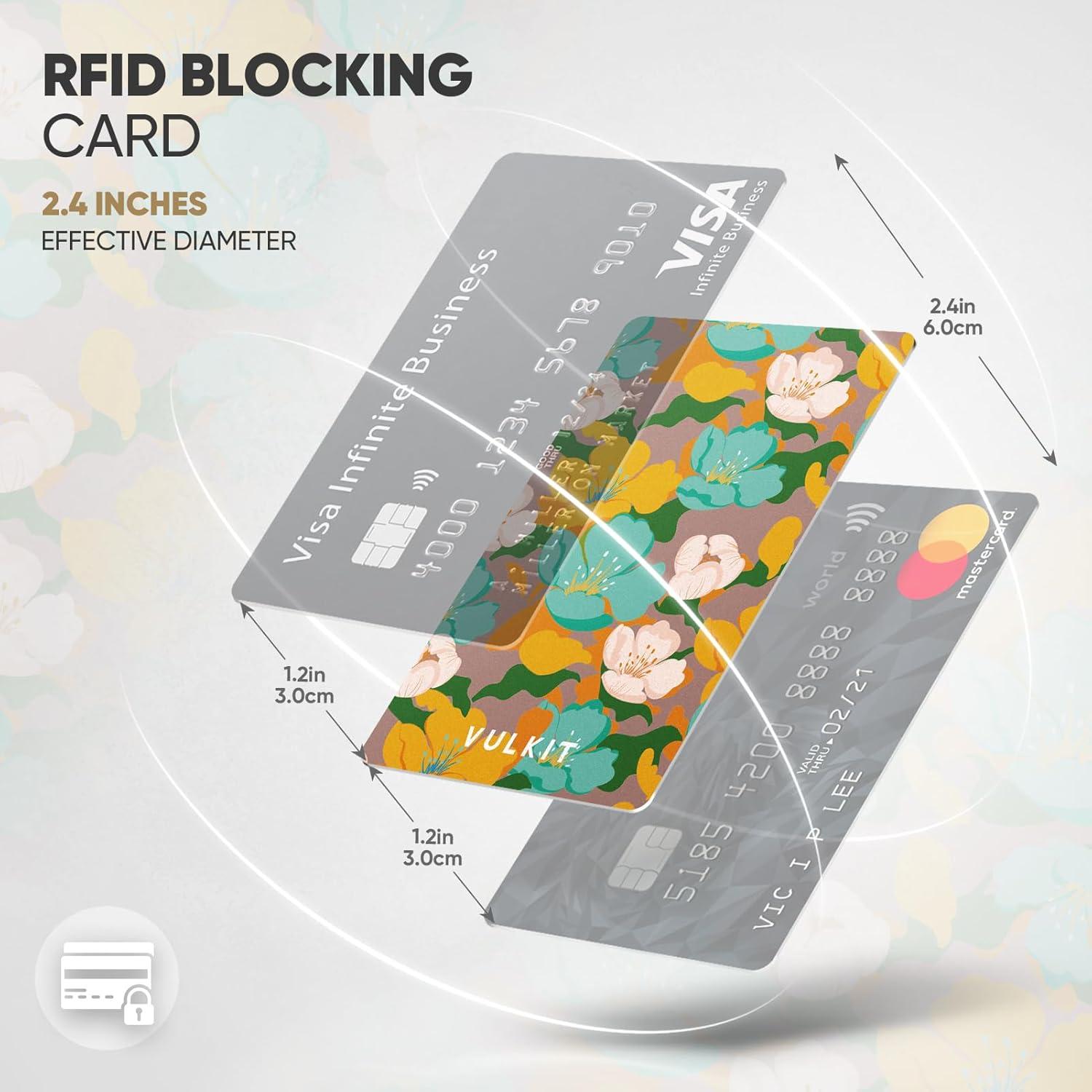Tarjetas Bloqueadoras RFID VULKIT 2 Piezas Diseño Floral