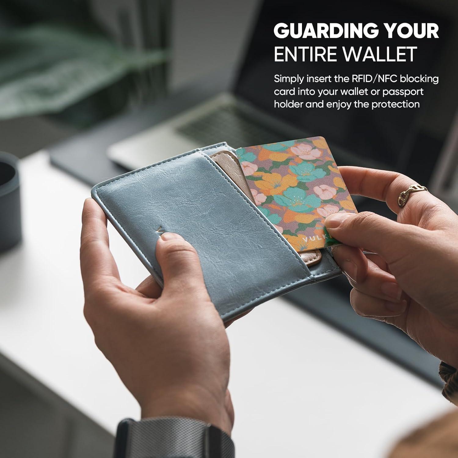 Tarjetas Bloqueadoras RFID VULKIT 2 Piezas Diseño Floral