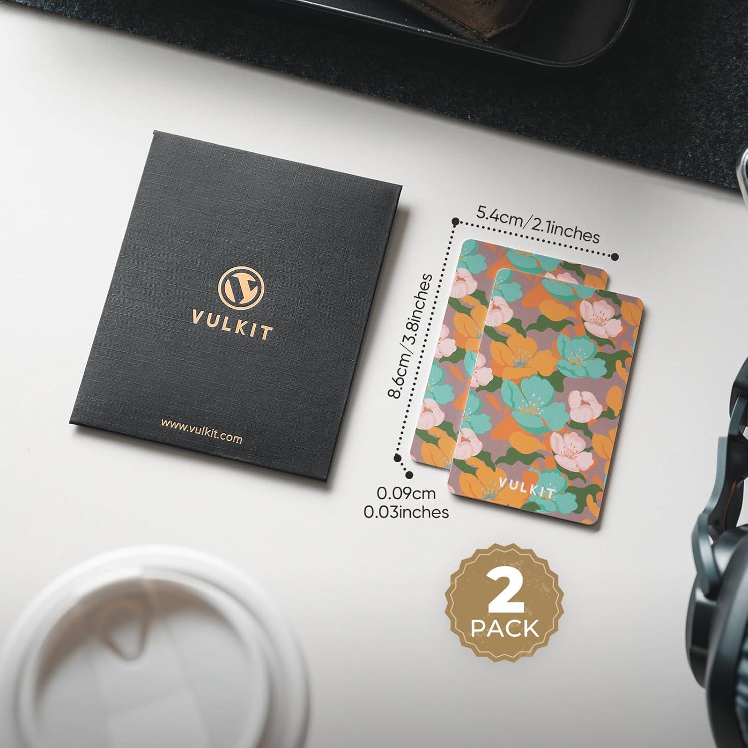 Tarjetas Bloqueadoras RFID VULKIT 2 Piezas Diseño Floral