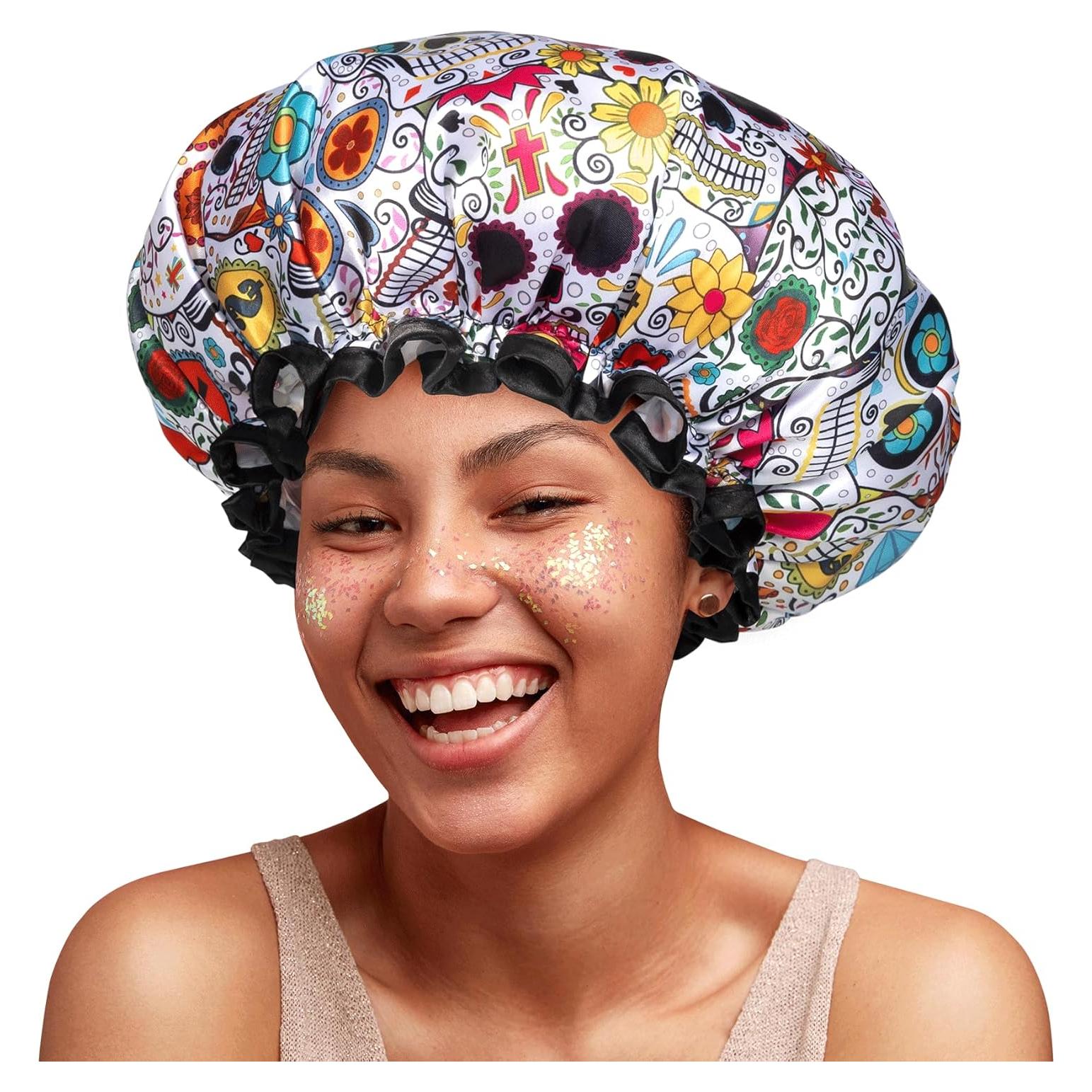 Gorro de Ducha Mikimini Extra Grande Impermeable para Mujeres
