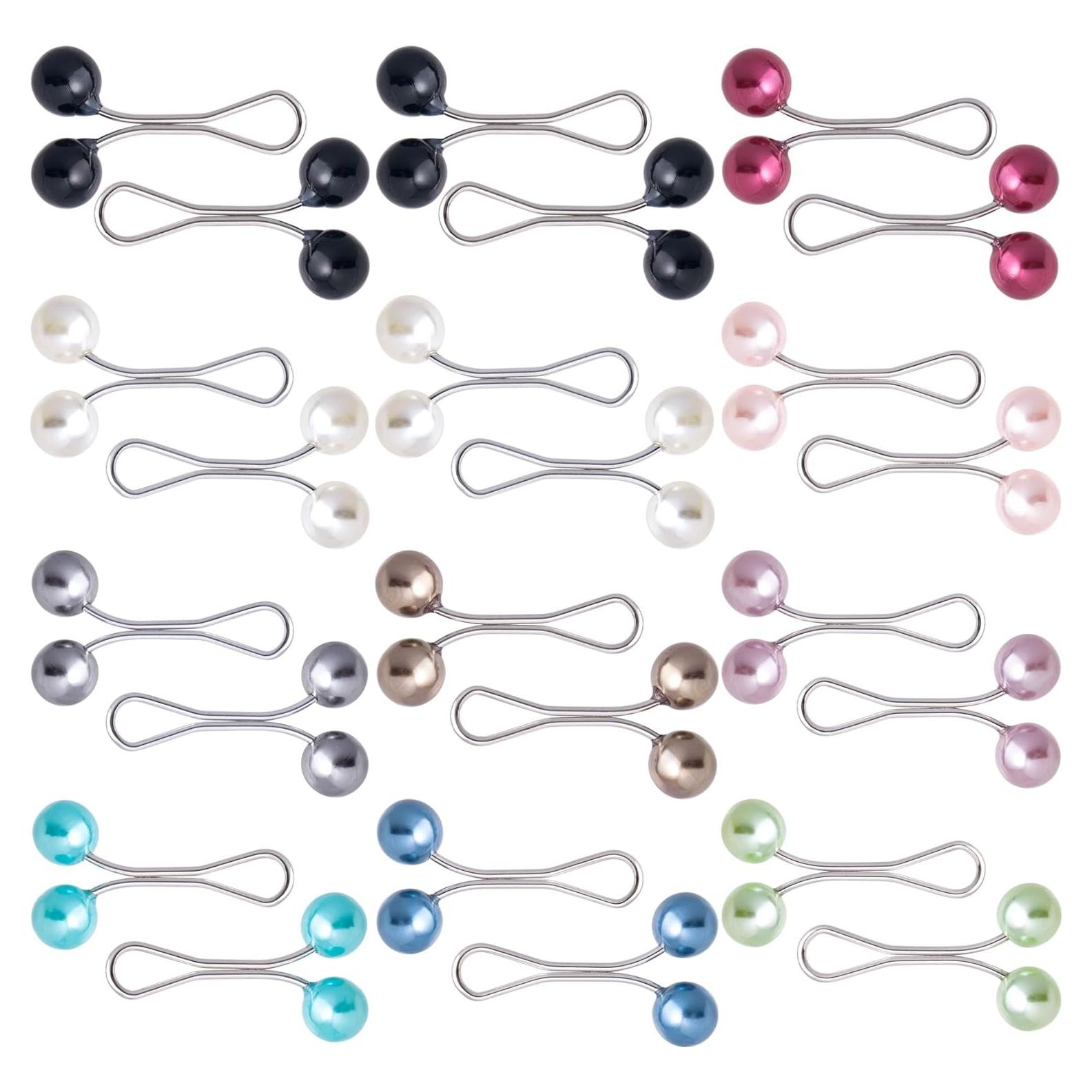Pinzas para Hijab 24 Pcs Perla Imitación Acero Inoxidable