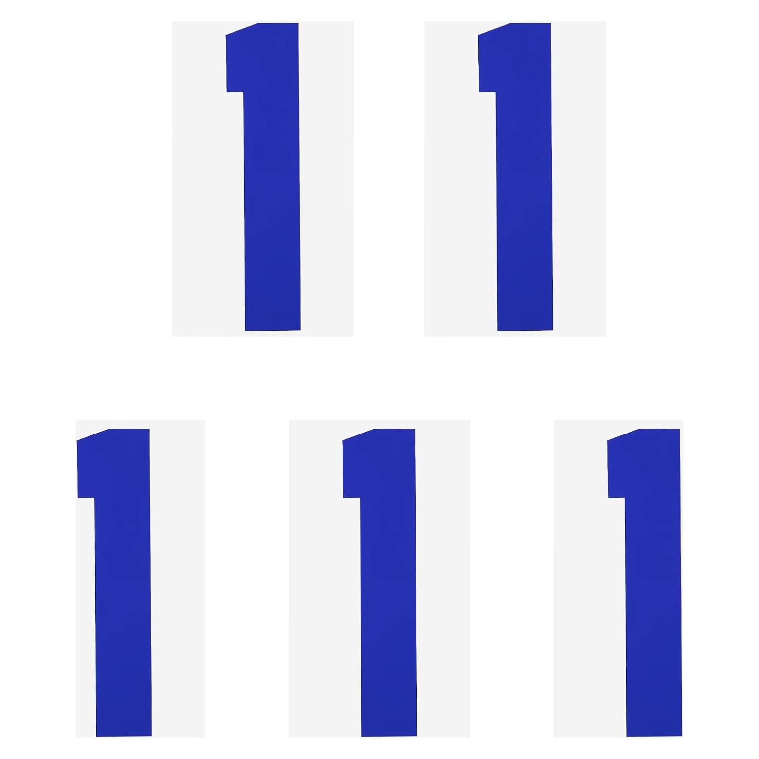 Parche de Número 1 MECCANIXITY 20cm Azul para Uniforme - Paquete de 5