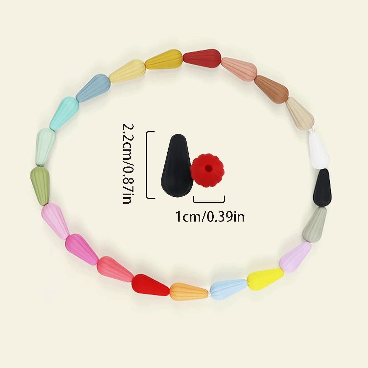 40 Perlas de Silicona Cono Coloridas Qusmeiyici para Manualidades