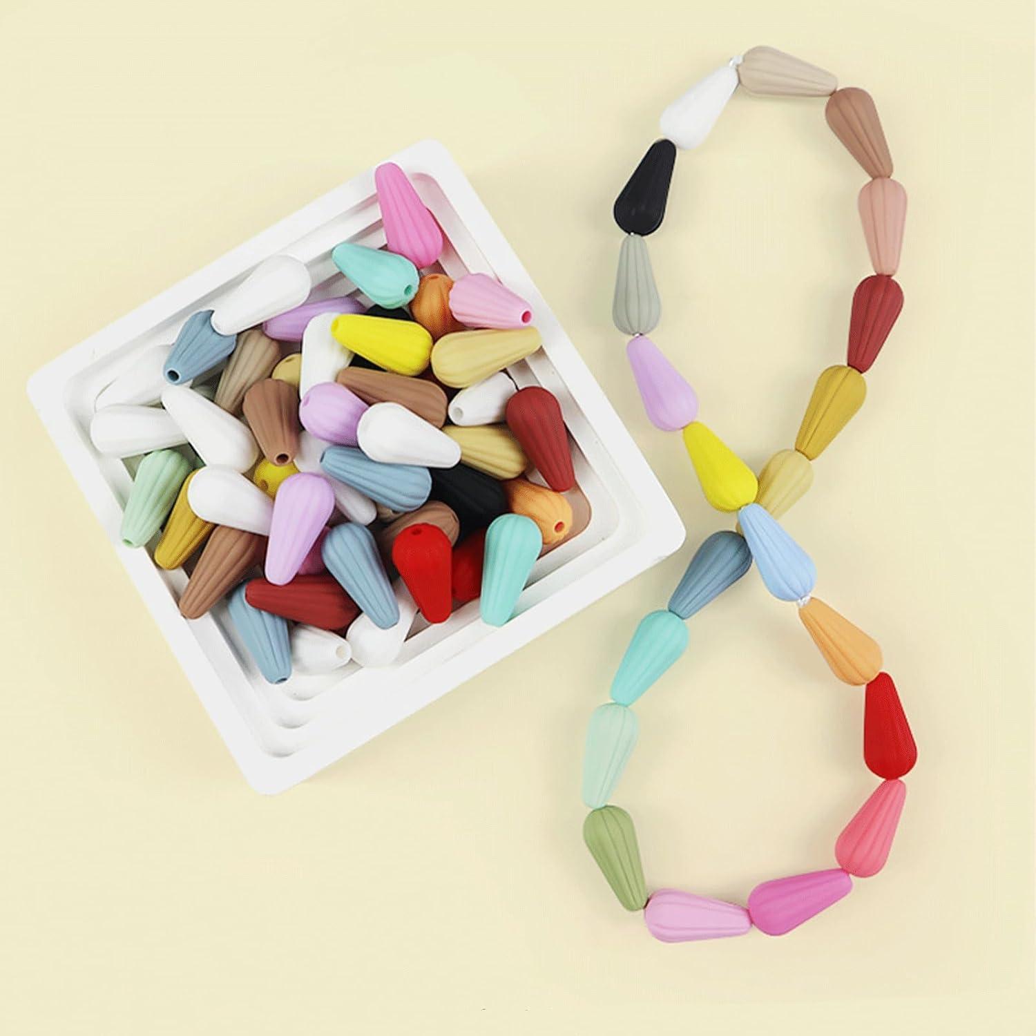 40 Perlas de Silicona Cono Coloridas Qusmeiyici para Manualidades