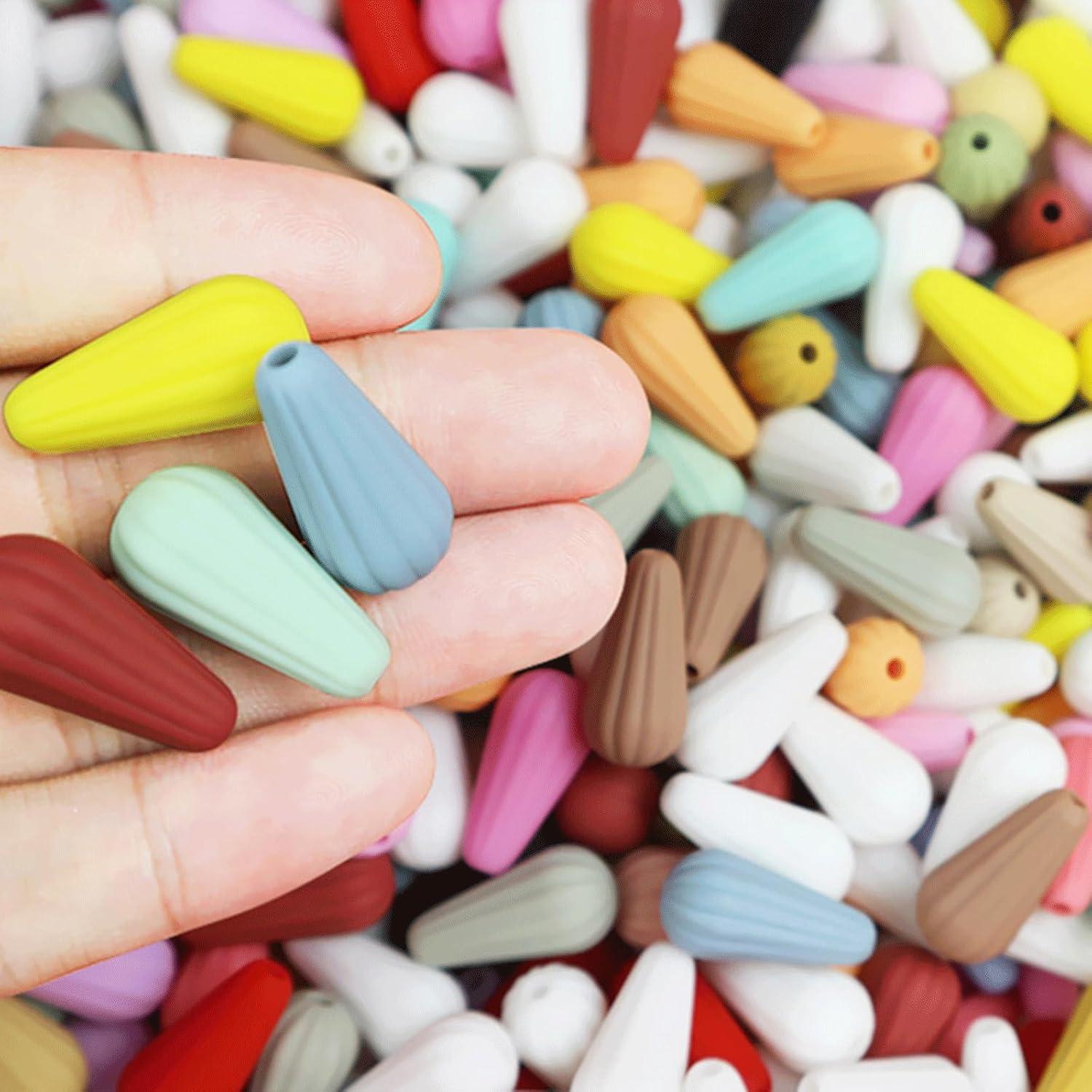 40 Perlas de Silicona Cono Coloridas Qusmeiyici para Manualidades