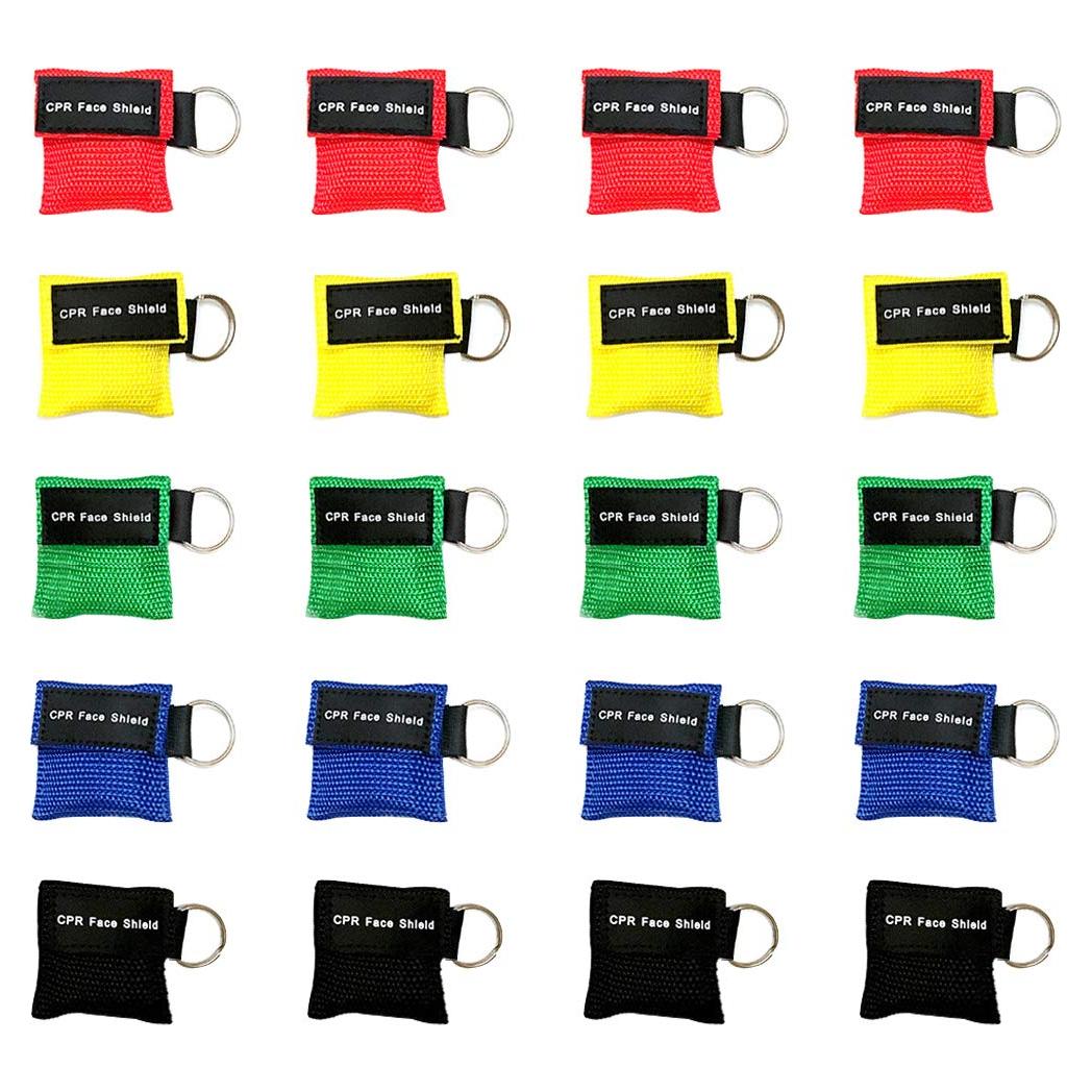 20 Máscaras de RCP AOUTACC con Escudo Facial y Válvula