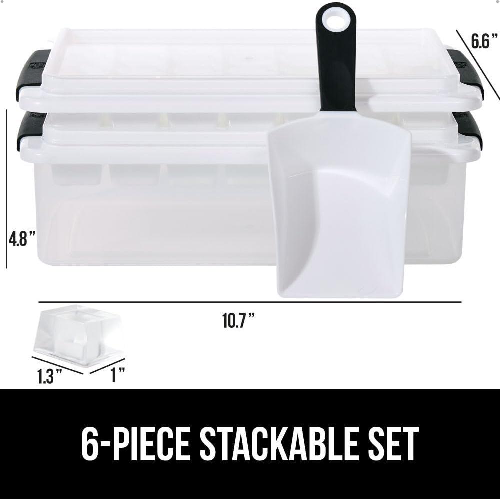Juego de Bandejas de Hielo GORILLA GRIP 6 Piezas Apilables