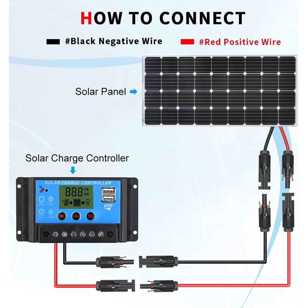 Cable de Extensión Solar ELECTOP 3m 10AWG con Conectores