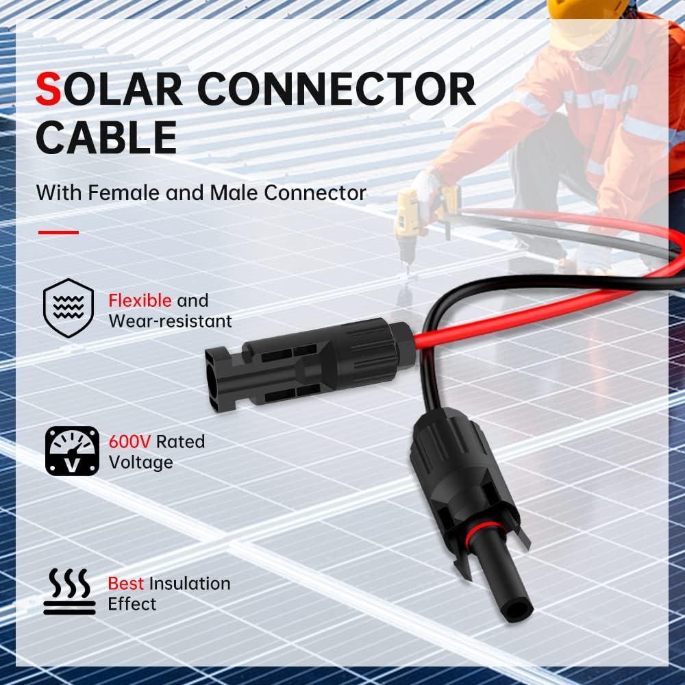 Cable de Extensión Solar ELECTOP 3m 10AWG con Conectores