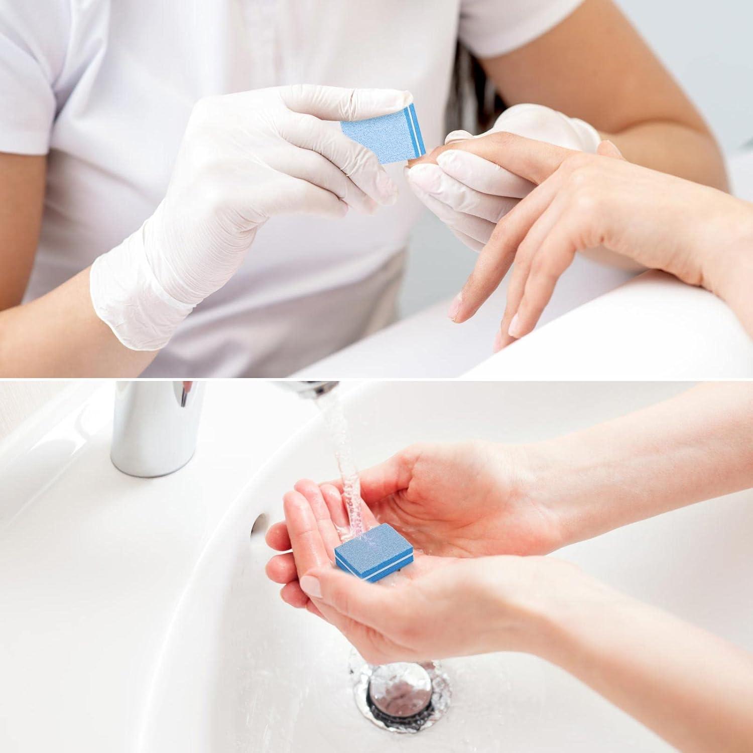 25 Limas de Uñas Acrílicas y 50 Bloques de Pulido Tbestmax