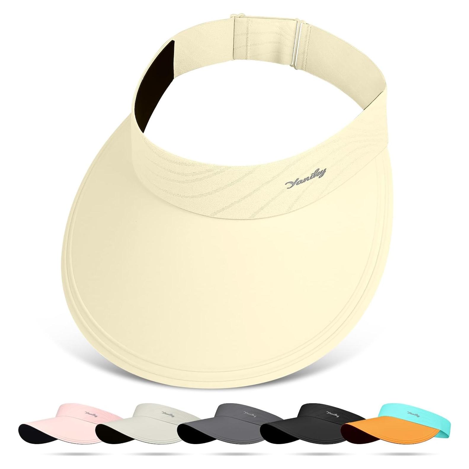 Visera de Sol YANIKY para Mujeres Ala Ancha UPF50+ Beige