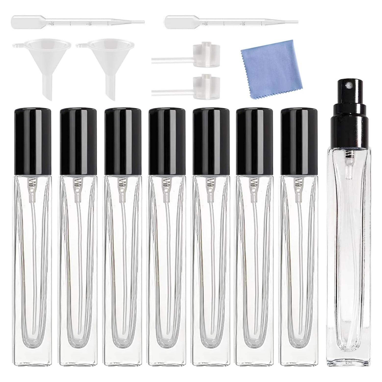 8 Botellas de Spray de Vidrio AGENIZ 10ml Rellenables Portátiles