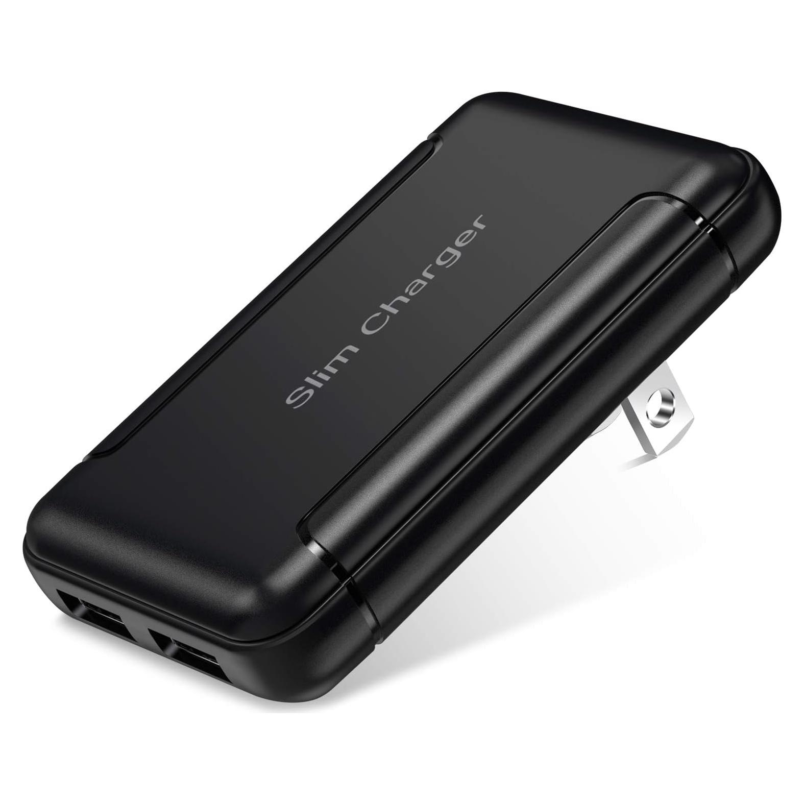 Cargador de Pared USB Dual OKRAY 5V/3A Plegable Ultra Delgado