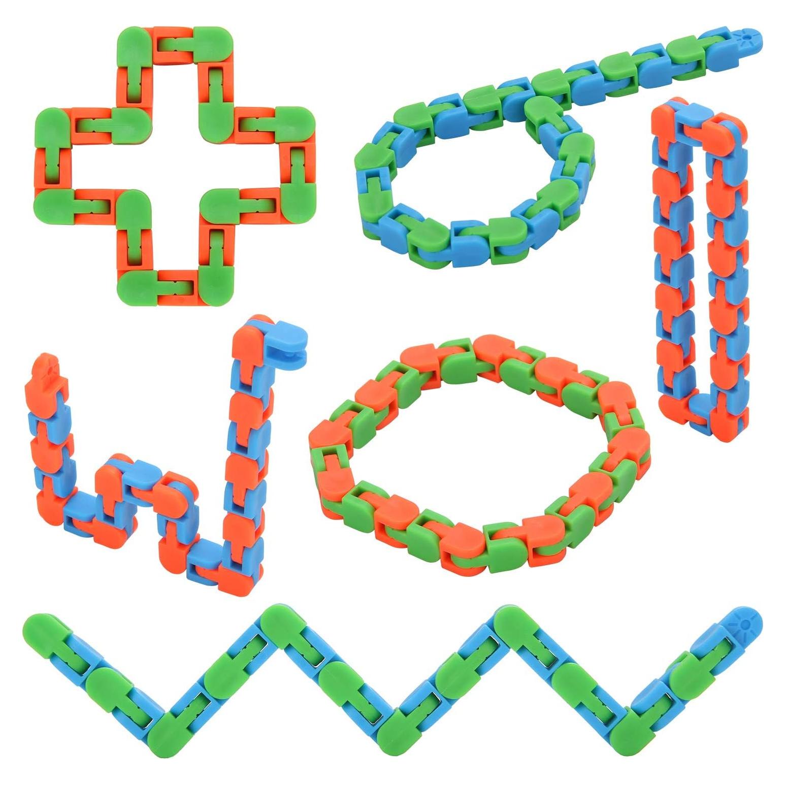 Paquete de 6 Juguetes Antiestrés Yeetec Wacky Tracks Colorido