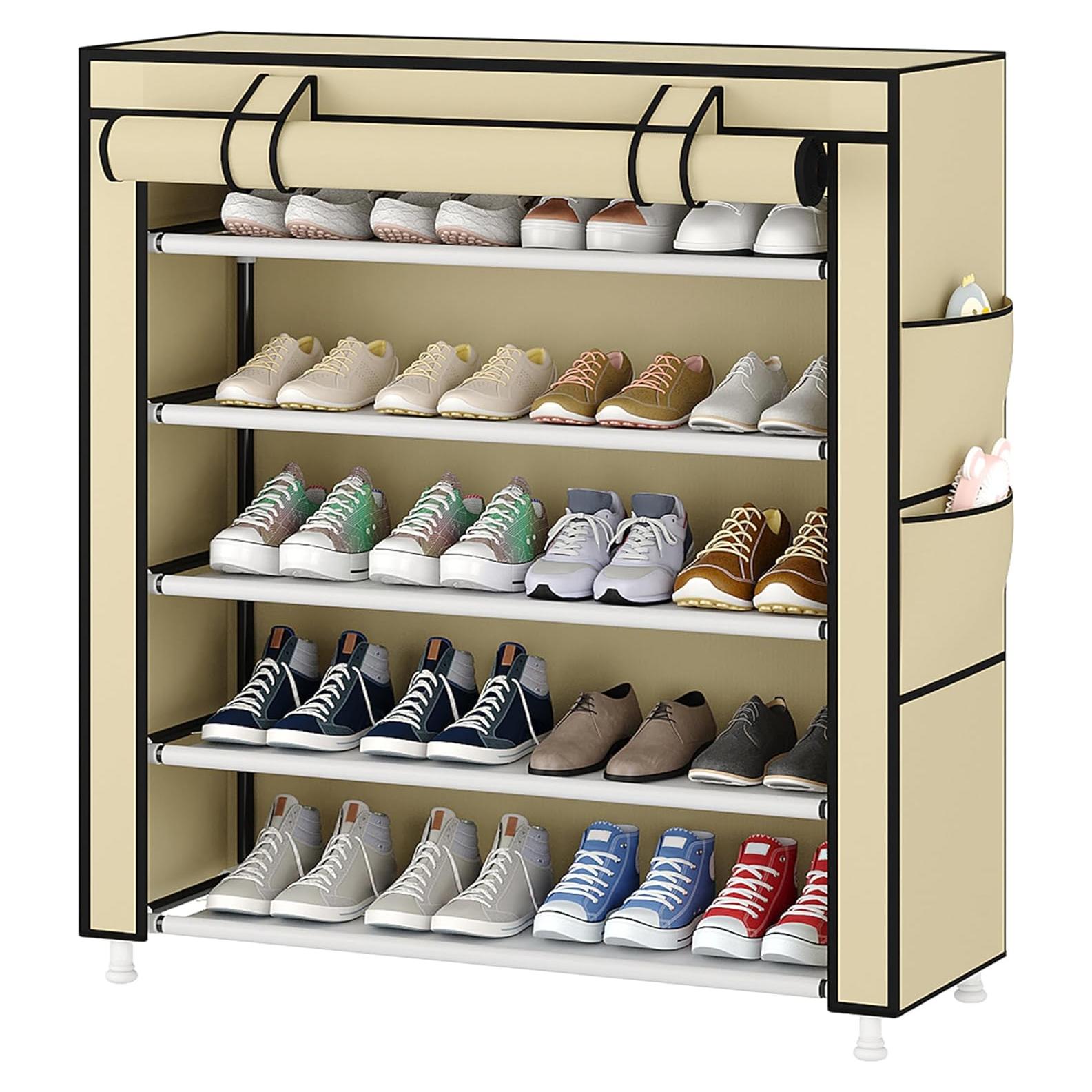 Estante Organizador de Zapatos 5 Niveles Laiensia Beige
