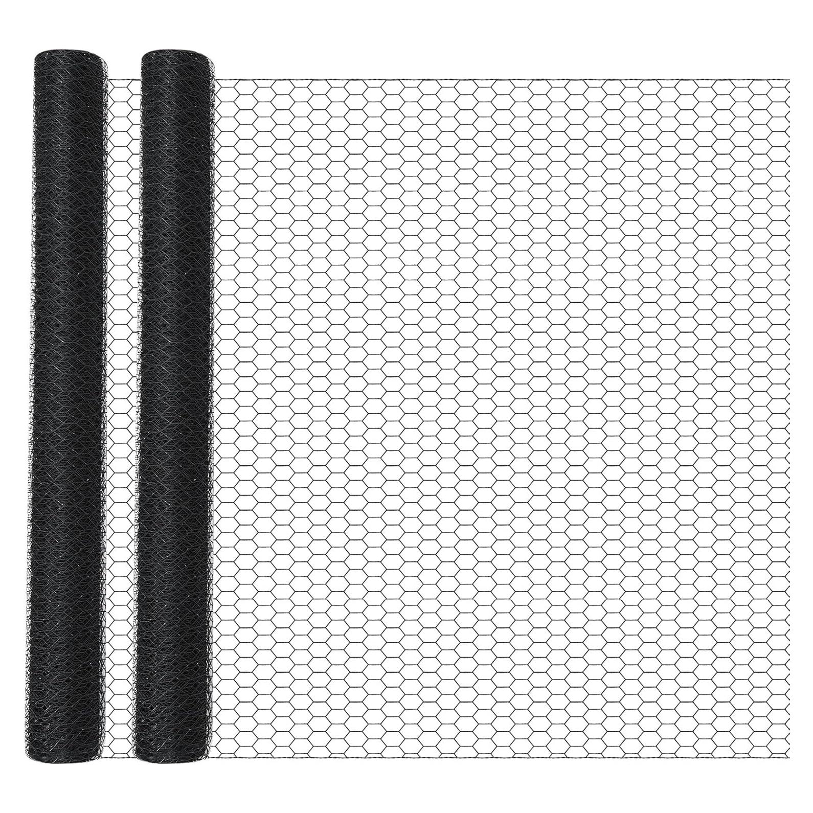 Malla de Alambre de Gallinero GlikCeil 121.92 cm x 60.96 m Negra