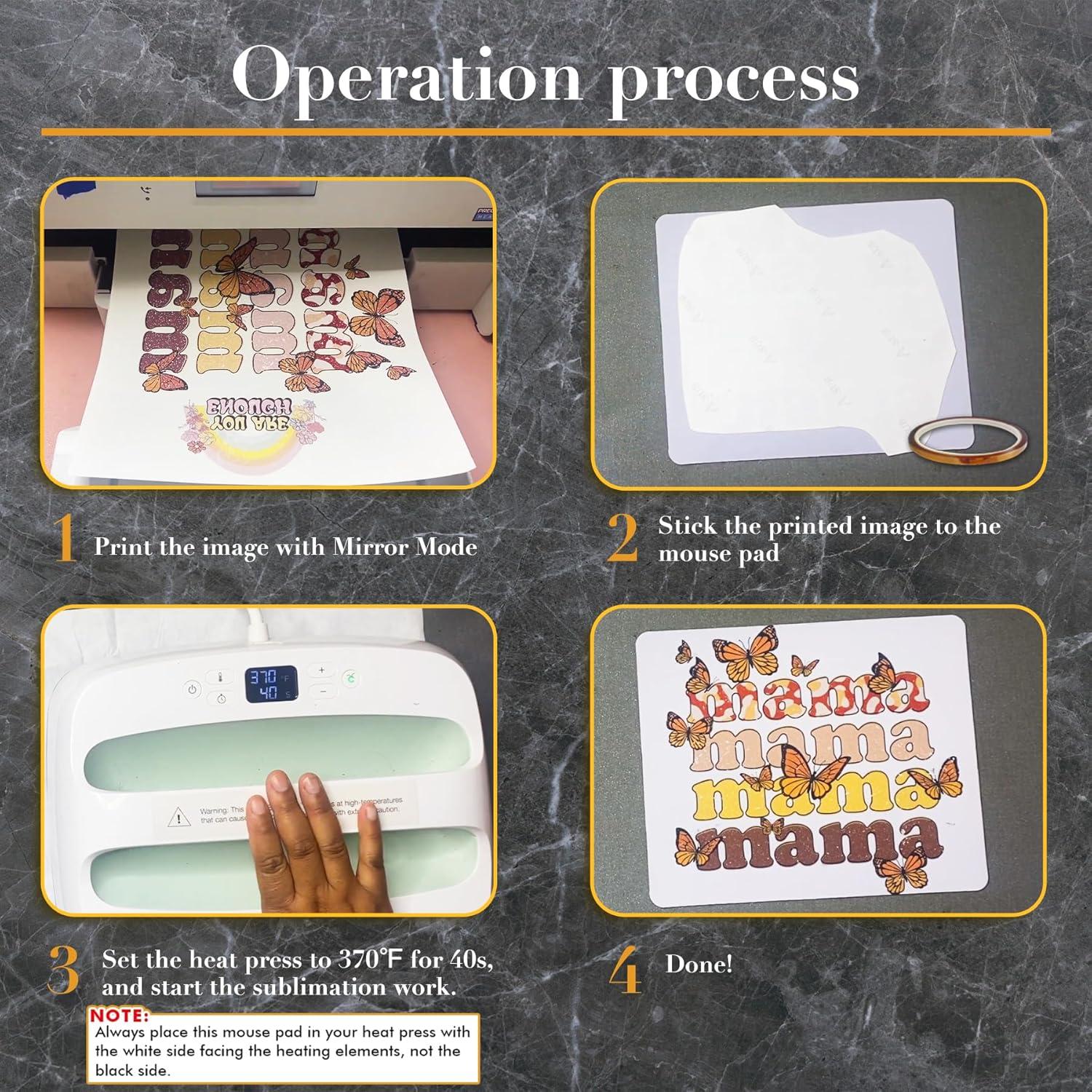 Almohadilla de Ratón A-SUB Sublimación Blanca 24x20 cm 11pcs