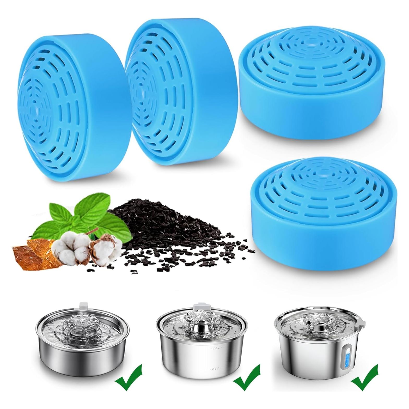 Filtros de Reemplazo para Fuente de Agua Gatos OYES 4 Pzas