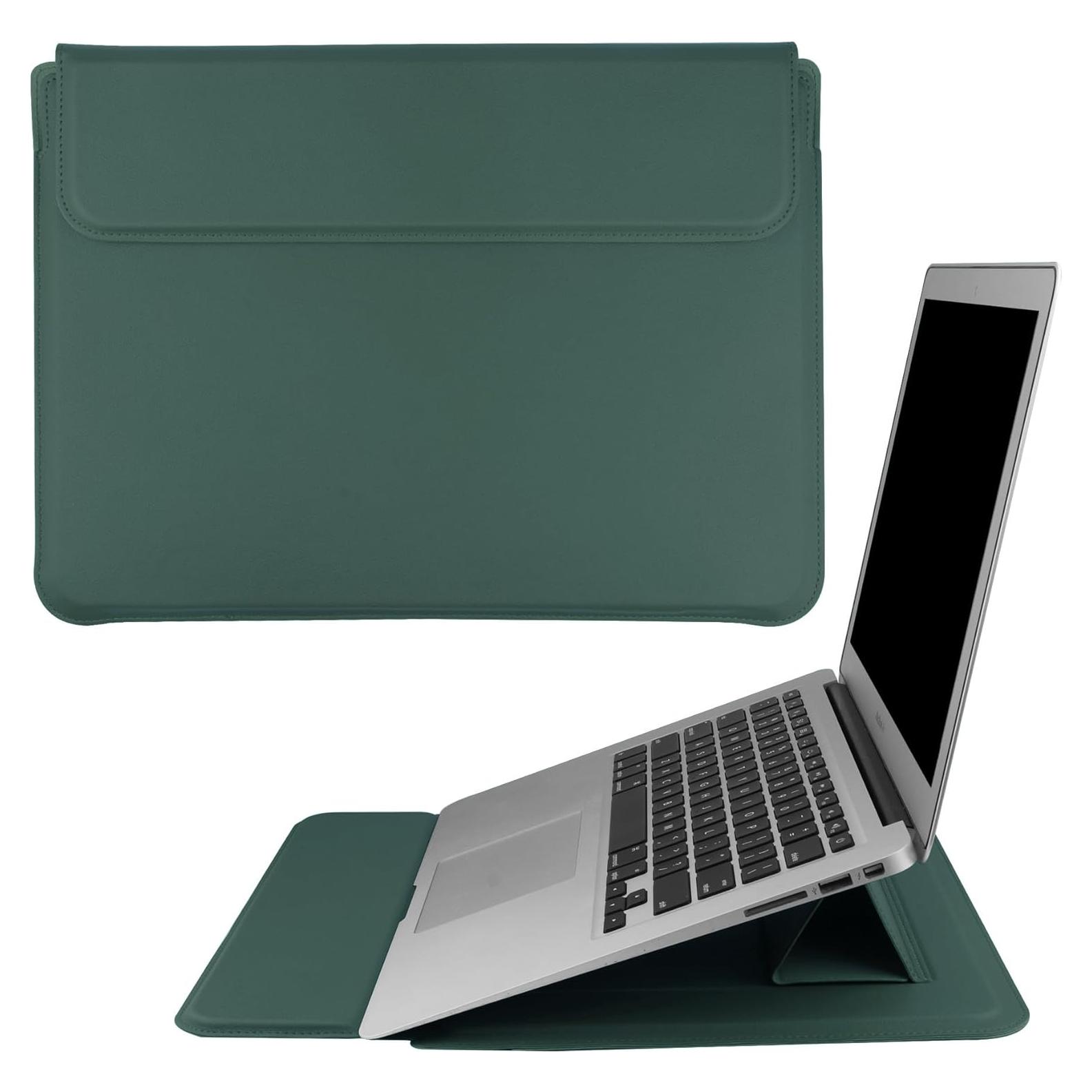 Funda para portátil 13-13.6" SOMEI Verde PU con Soporte