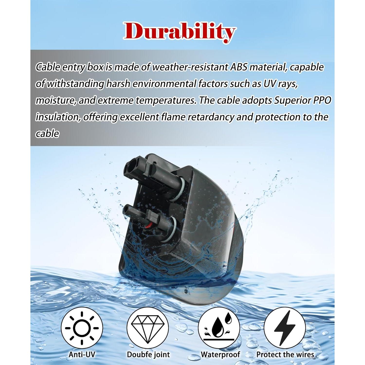 Cable Solar Extensión 0.91m Maigoo con Conectores MC4