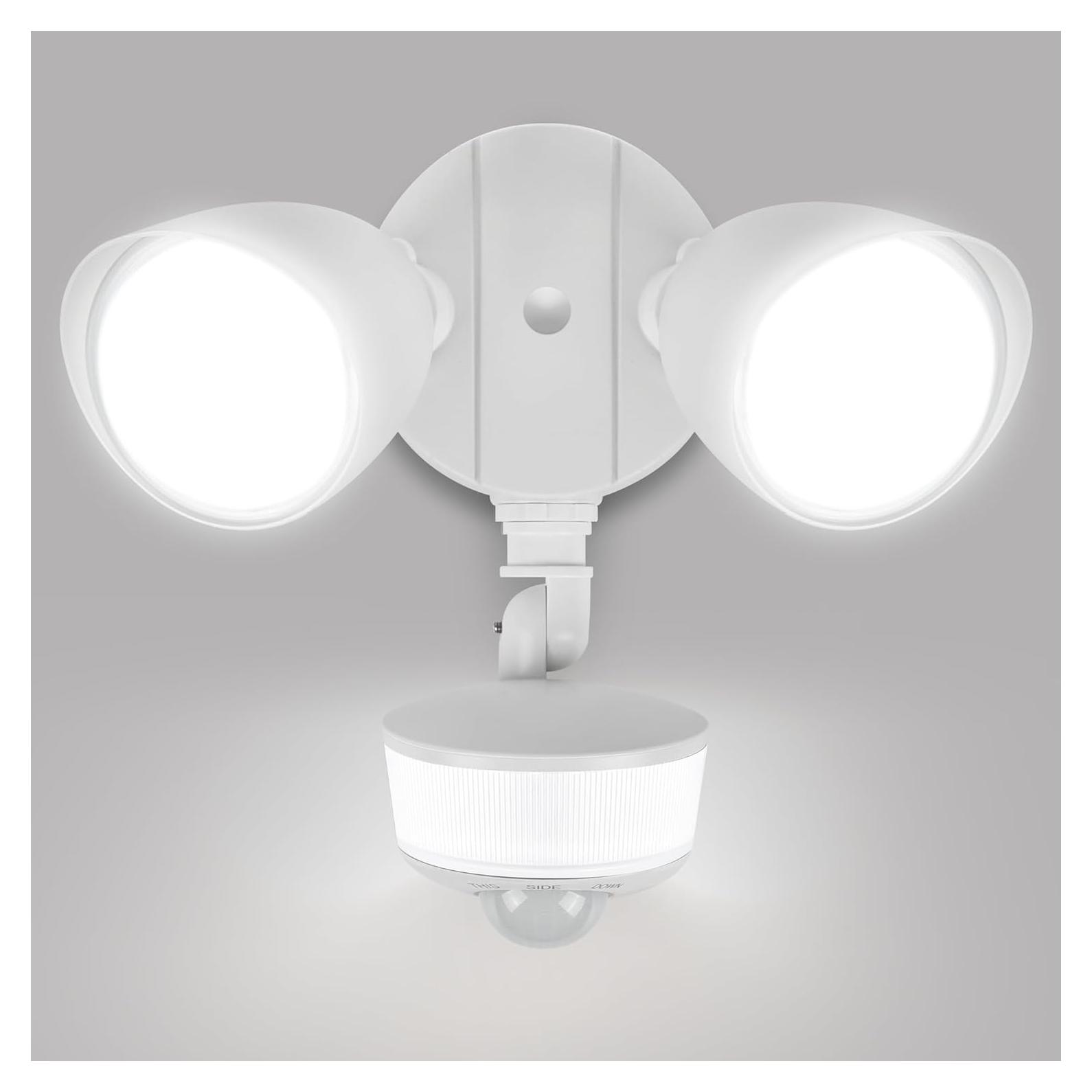 Luz Exterior LED LUTEC 34W con Sensor de Movimiento 3000 Lúmenes
